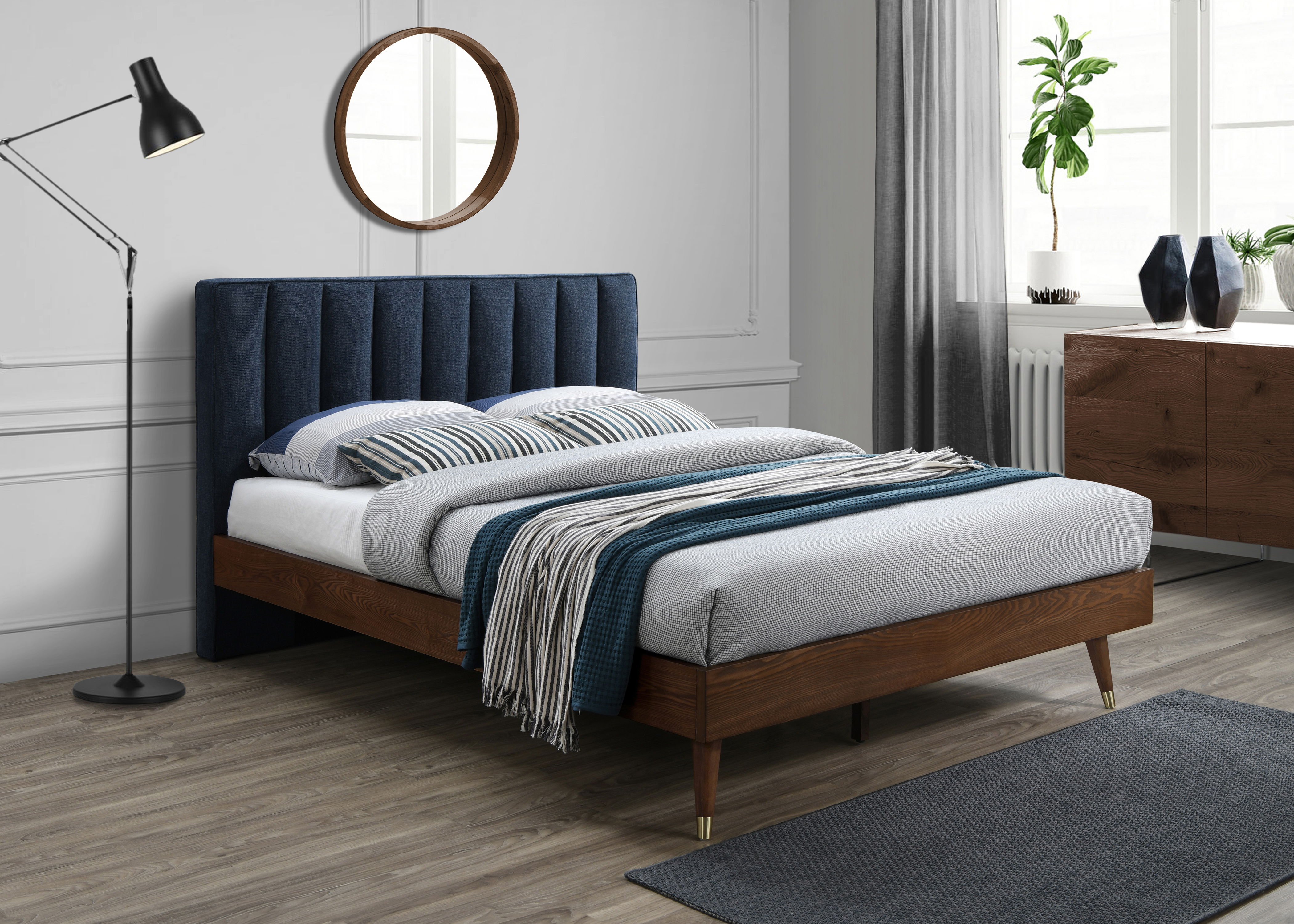 Vance - King Bed - Navy