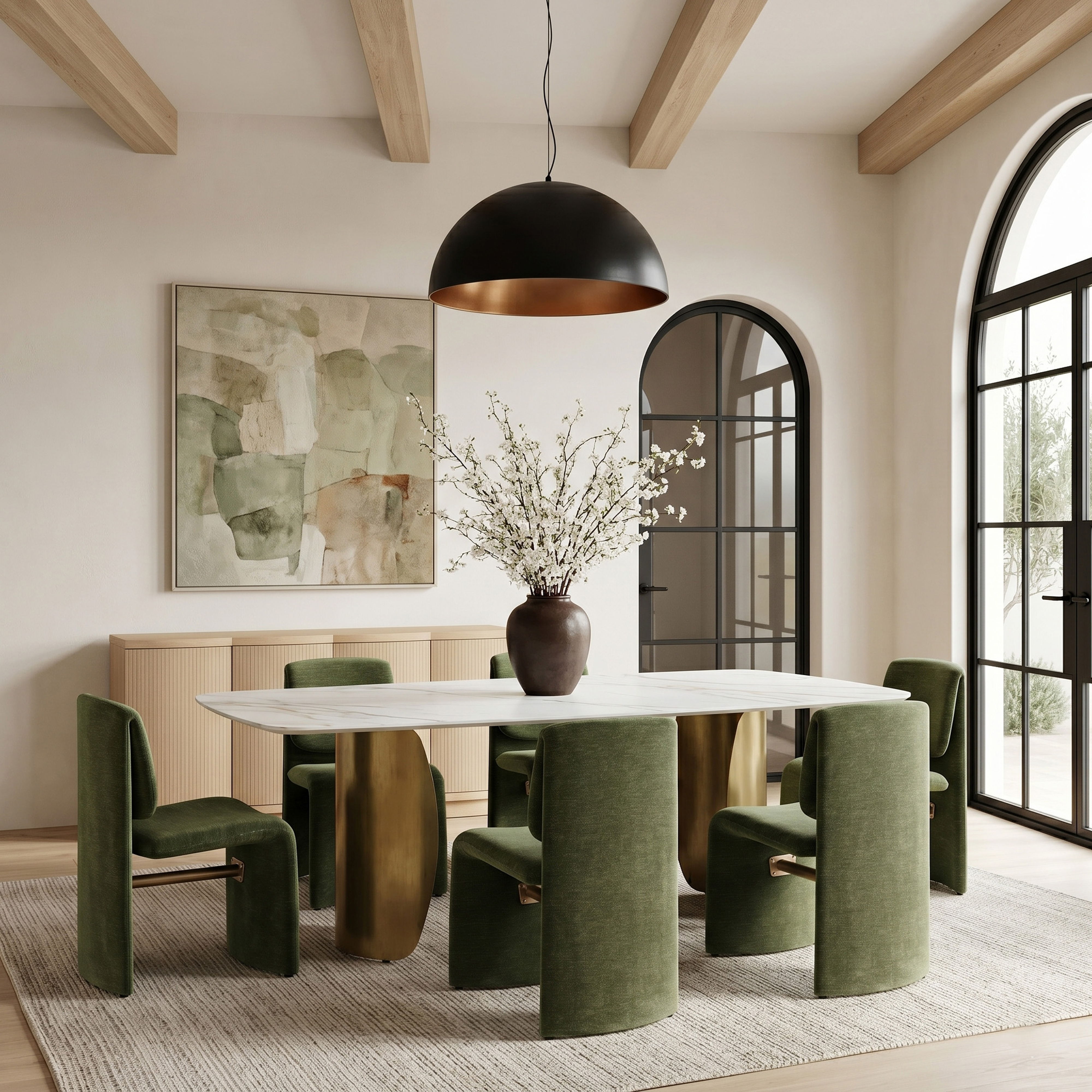 Slique - Performance Fabric Upholstered Dining Chair (Set of 2) - Green