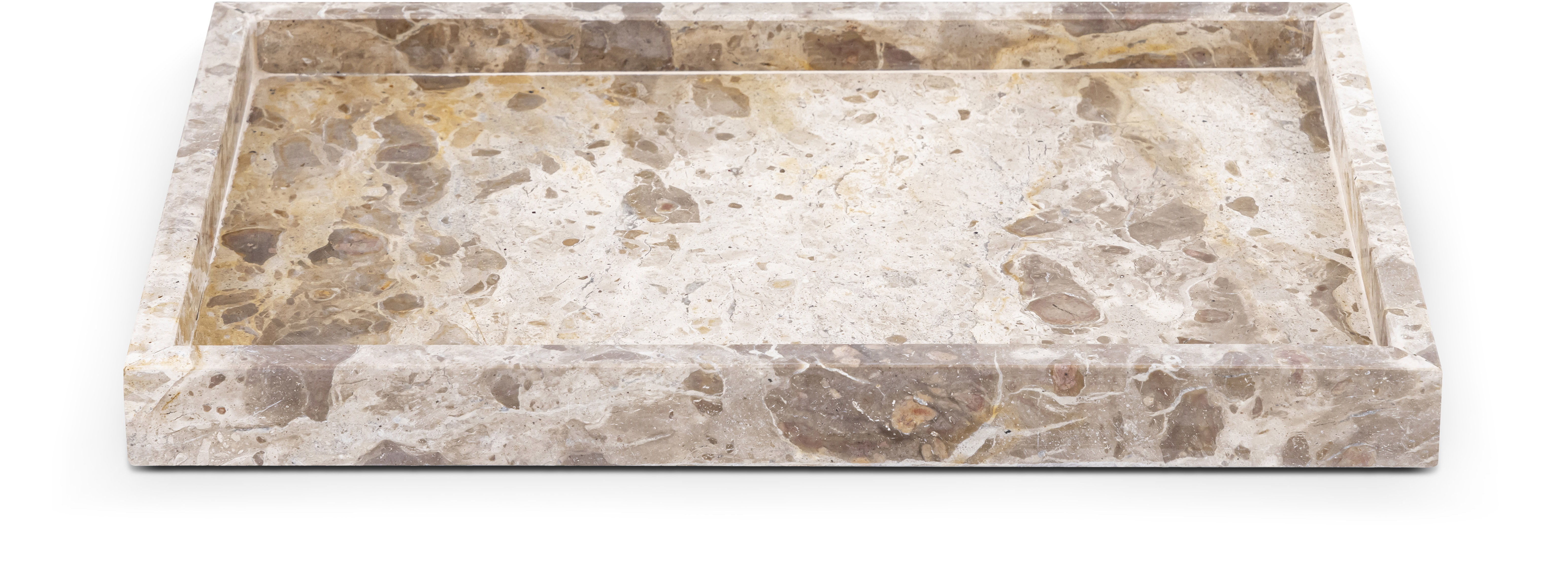 Barletta - Marble Rectangular Tray - Beige