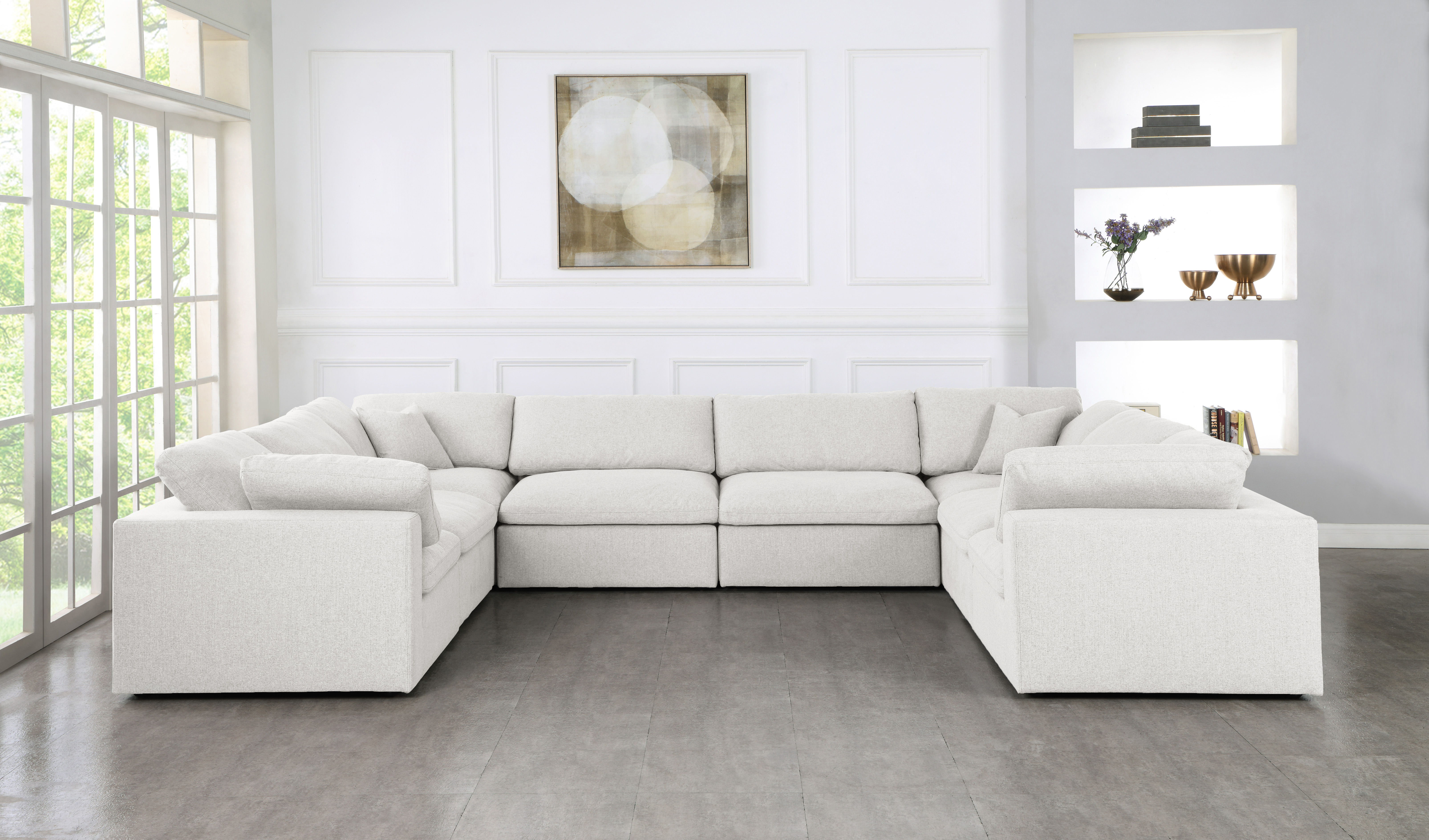 Serene - 8 Piece Modular Sectional - Cream
