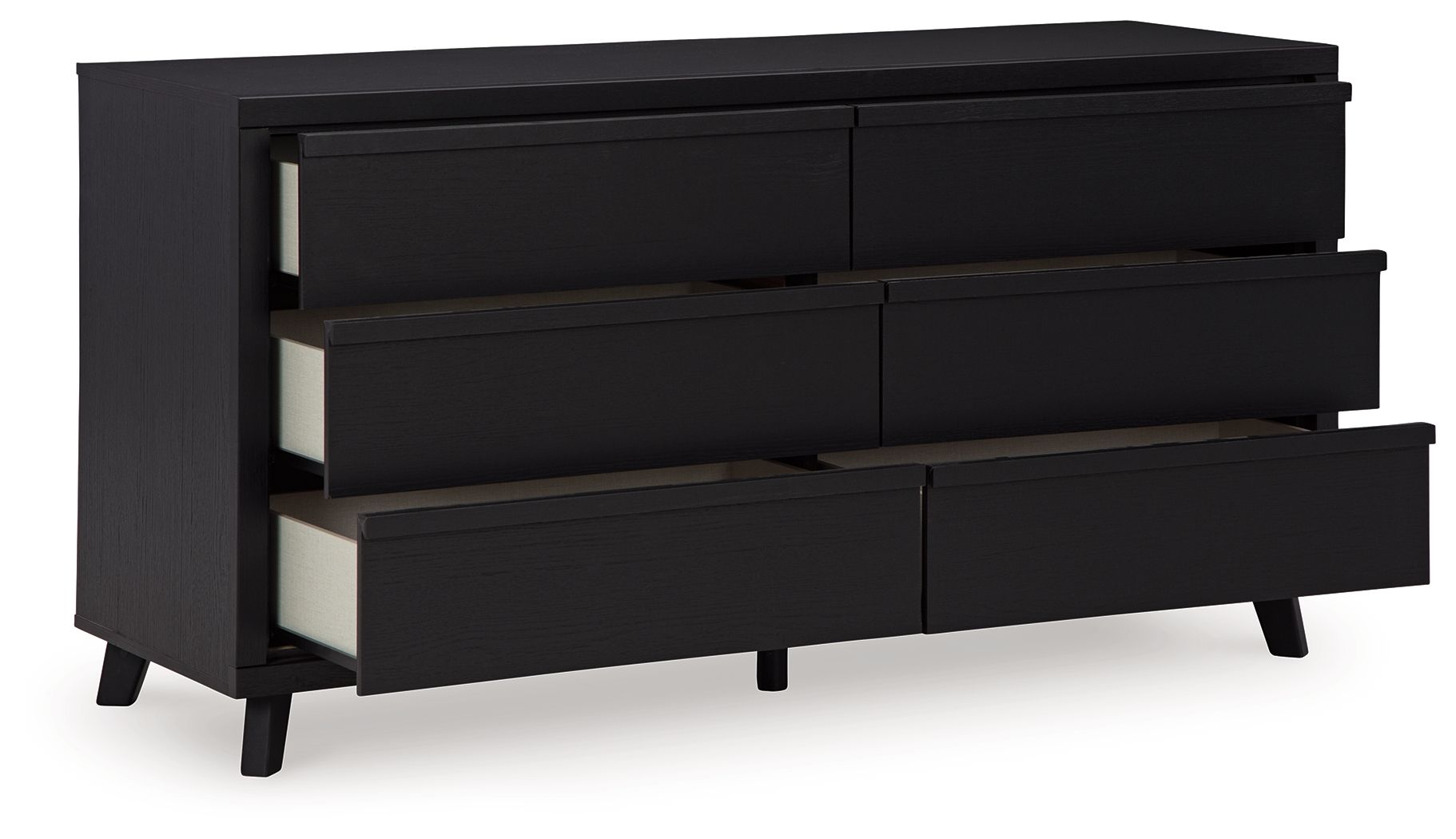 Ashley Furniture Danziar - 6 Pc. - Dresser, Mirror, King Panel Bed - Black - Image 4