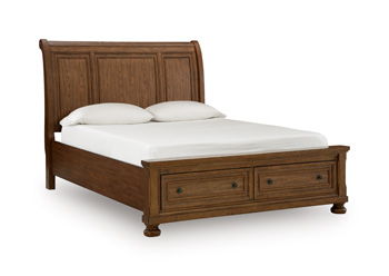 Zackaryn – Queen Storage Footboard – Warm Brown