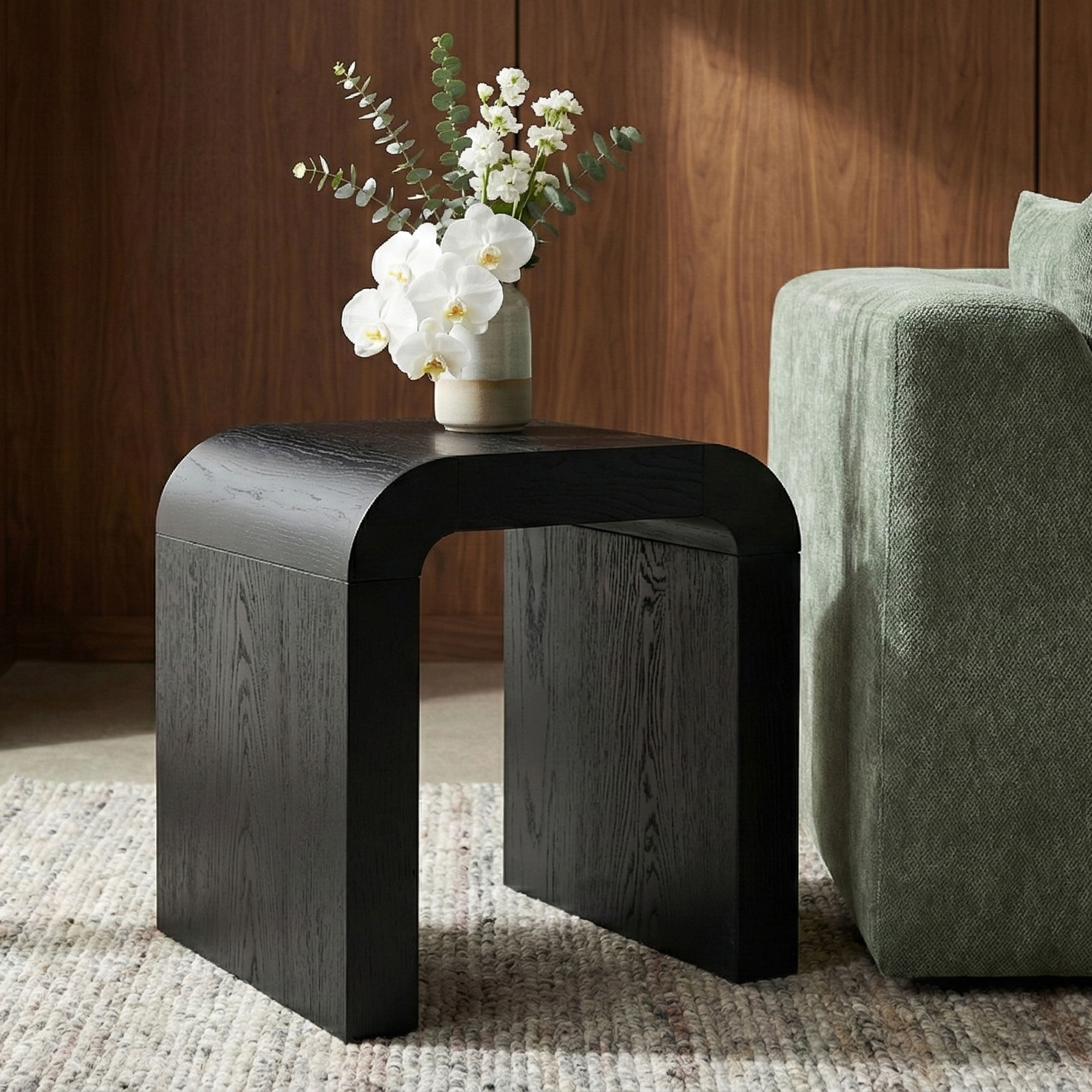 Toulon - Oak Veneer End Table - Black