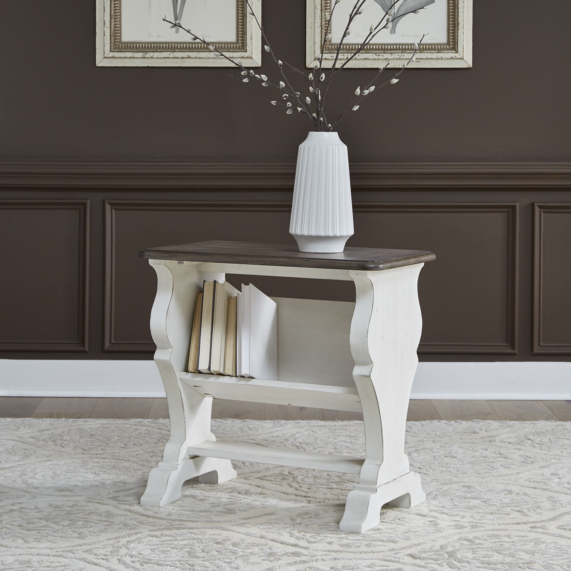 Abbey Road - Library Chair Side Table - White Image