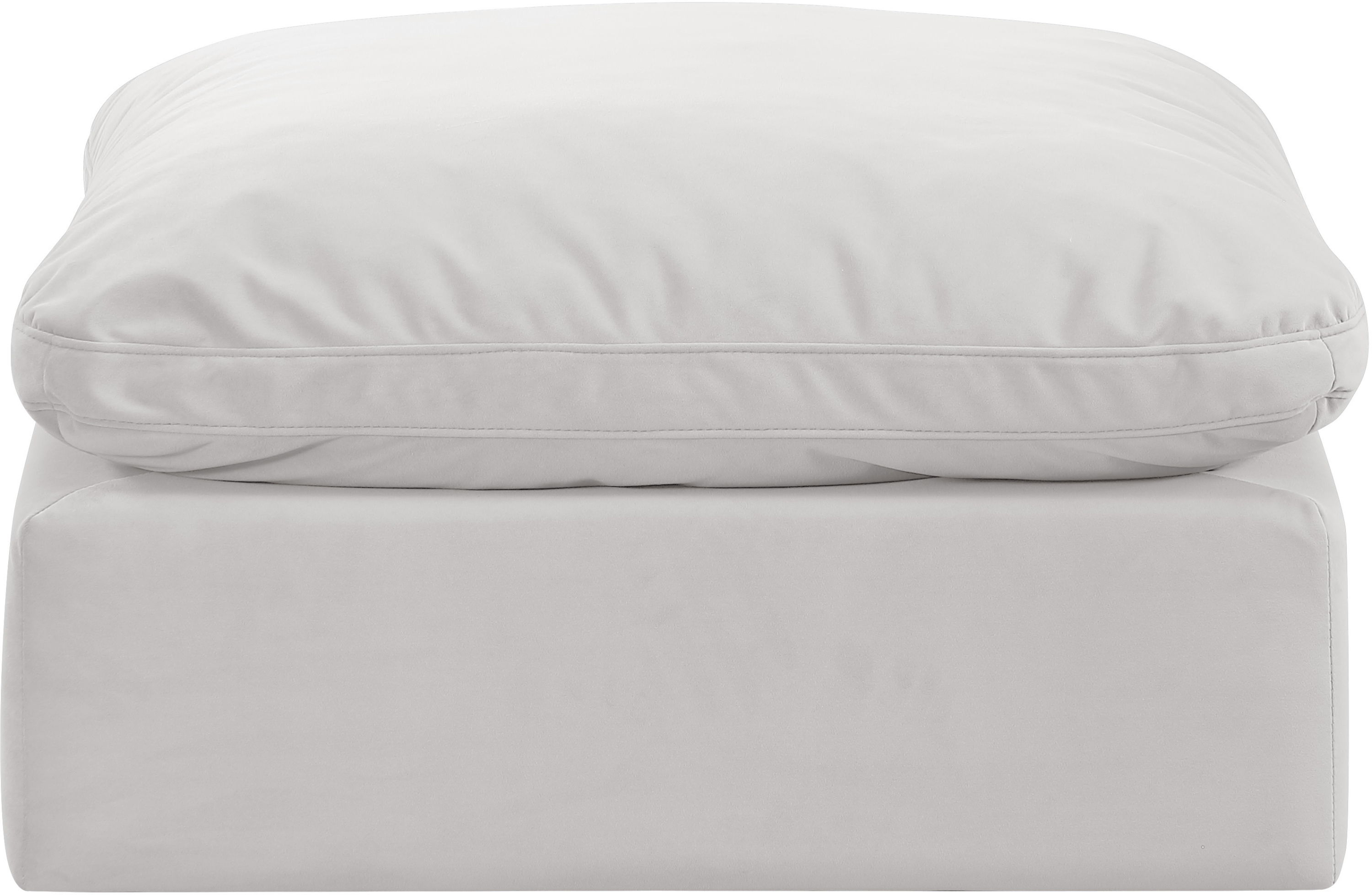 Indulge - Velvet Ottoman - Cream