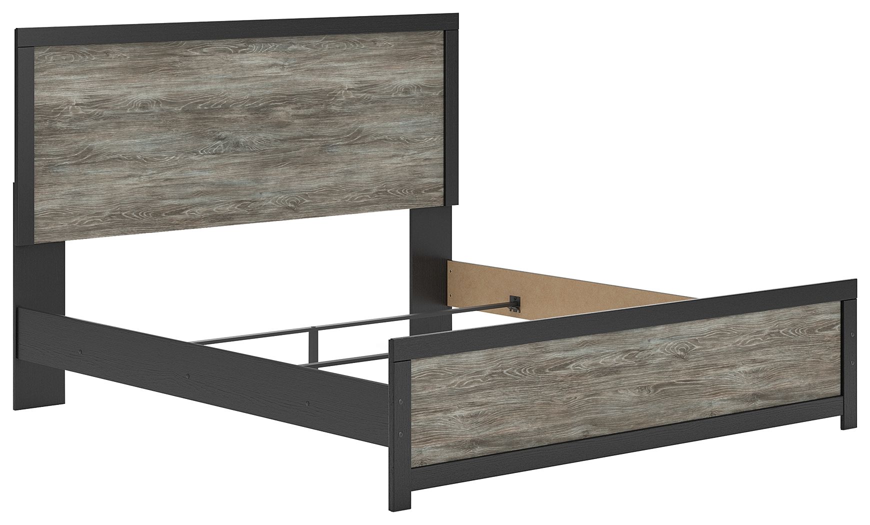 Broachmyn - King Panel Bed - Black / Gray