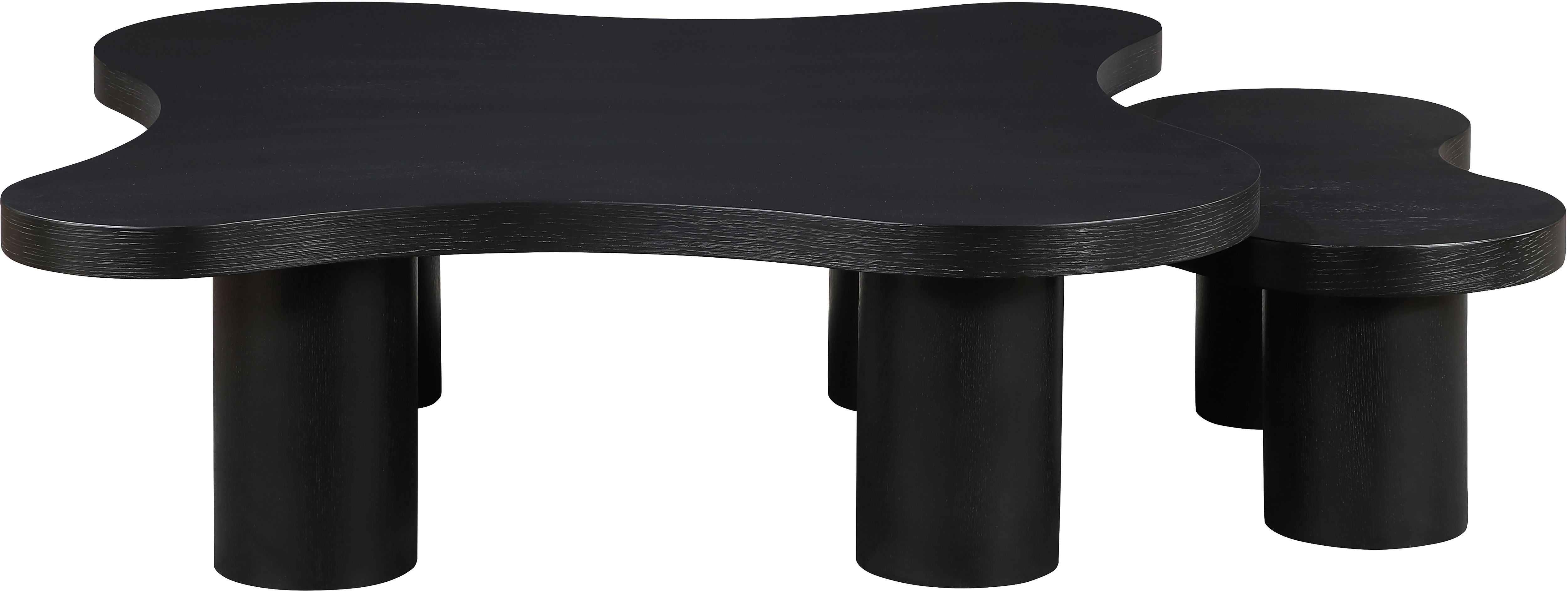 Cove - Oak Veneer And Solid Wood 2 Piece Coffee Table - Black