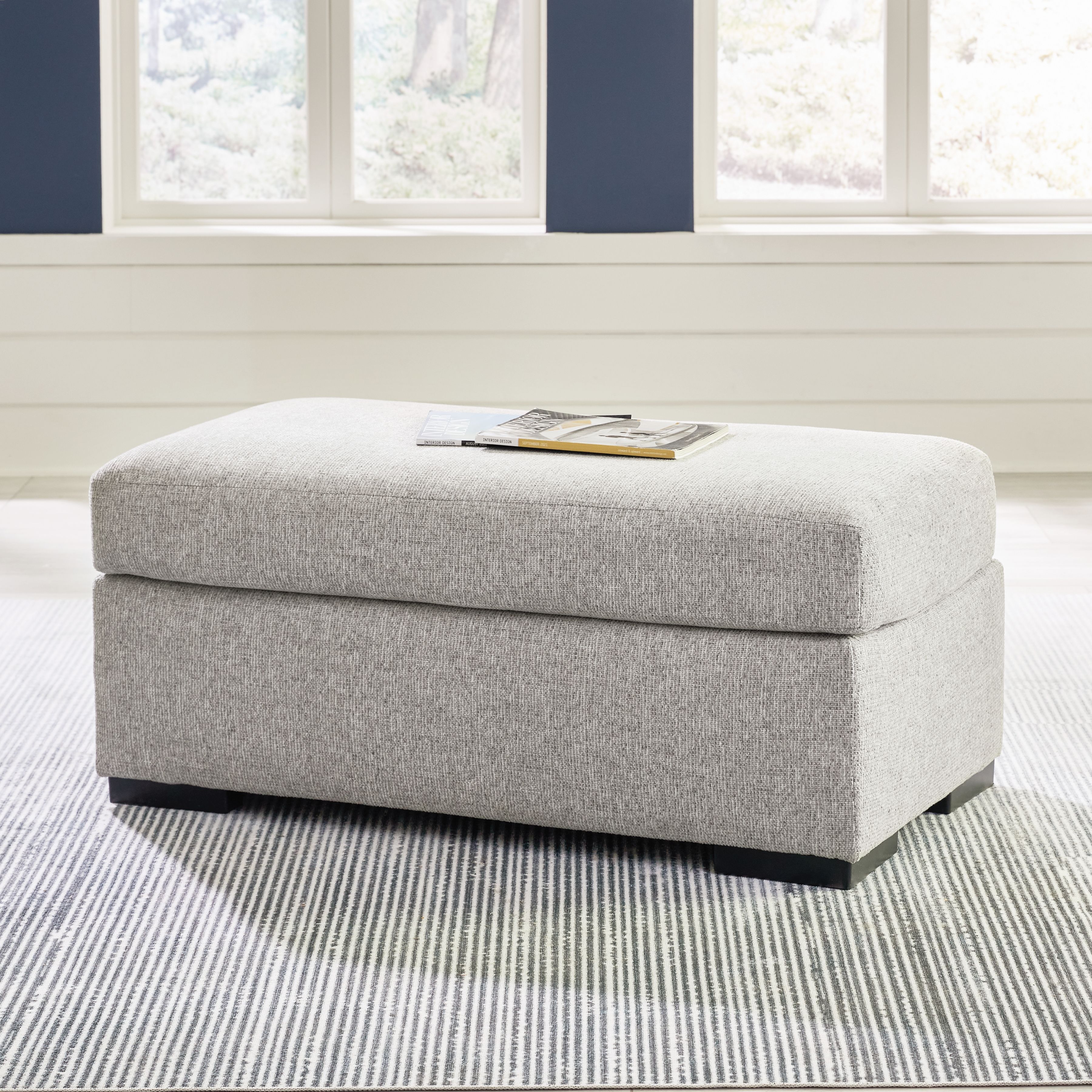 Ashley Furniture Evansley - Ottoman - Pewter - Image 2