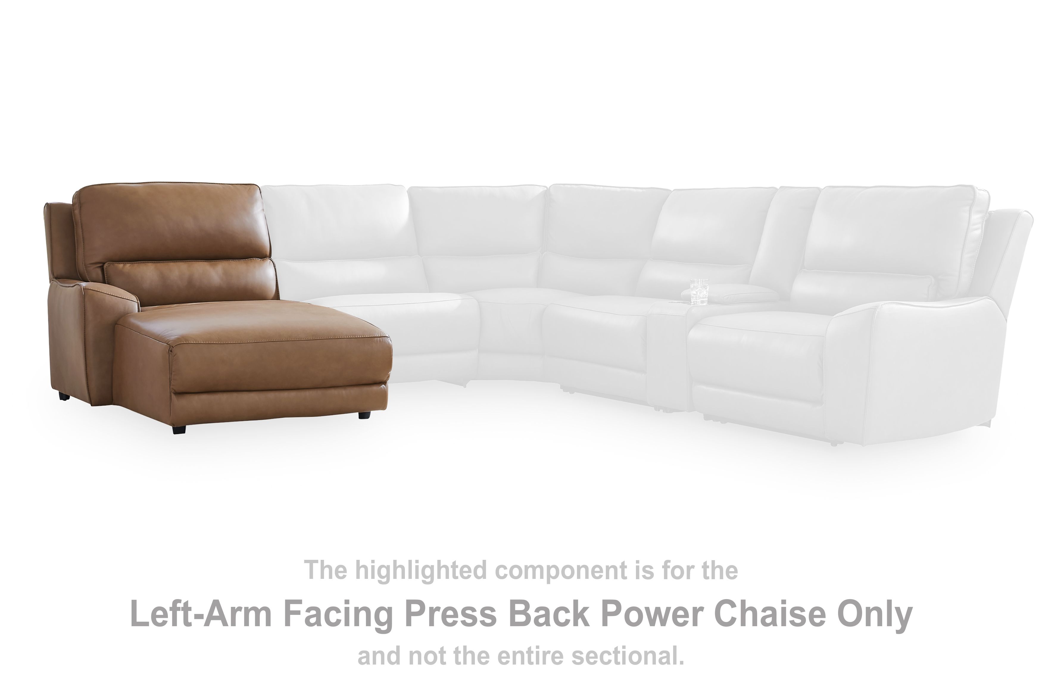 DeepWakes - LAF Press Back Power Chaise - Caramel