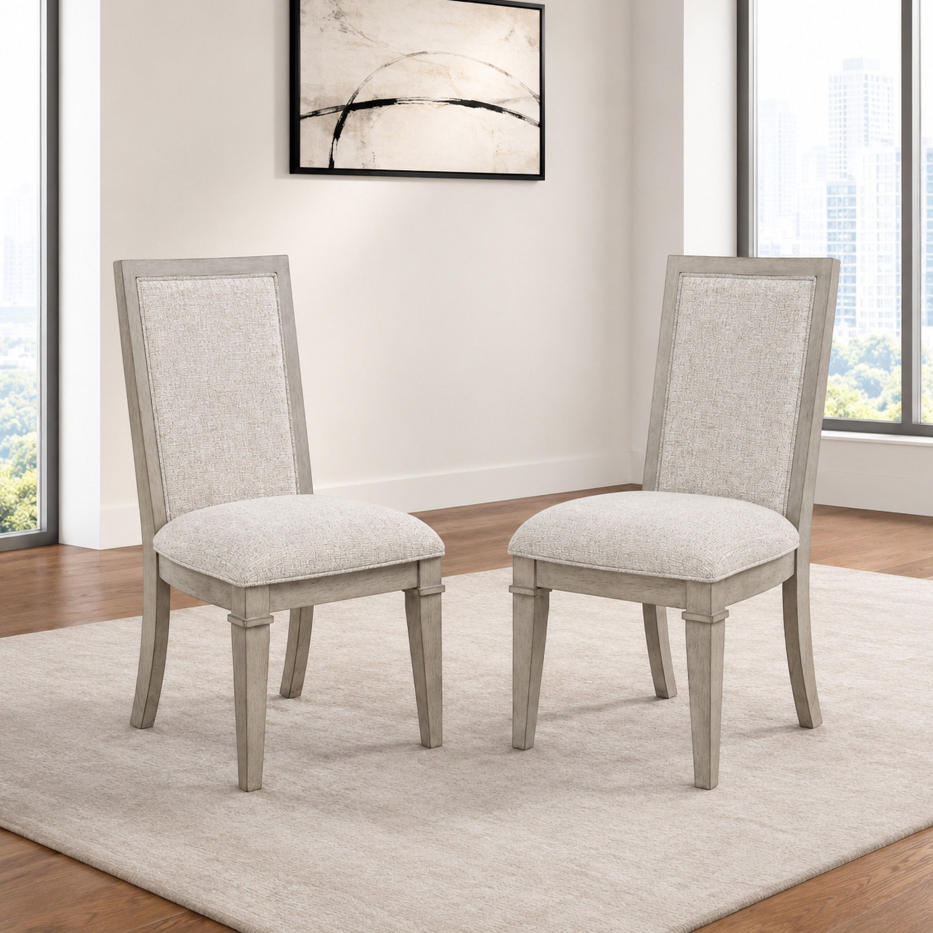 Mariana - Upholstered Side Chair (Set of 2) - Vintage Creme, gray, view 7