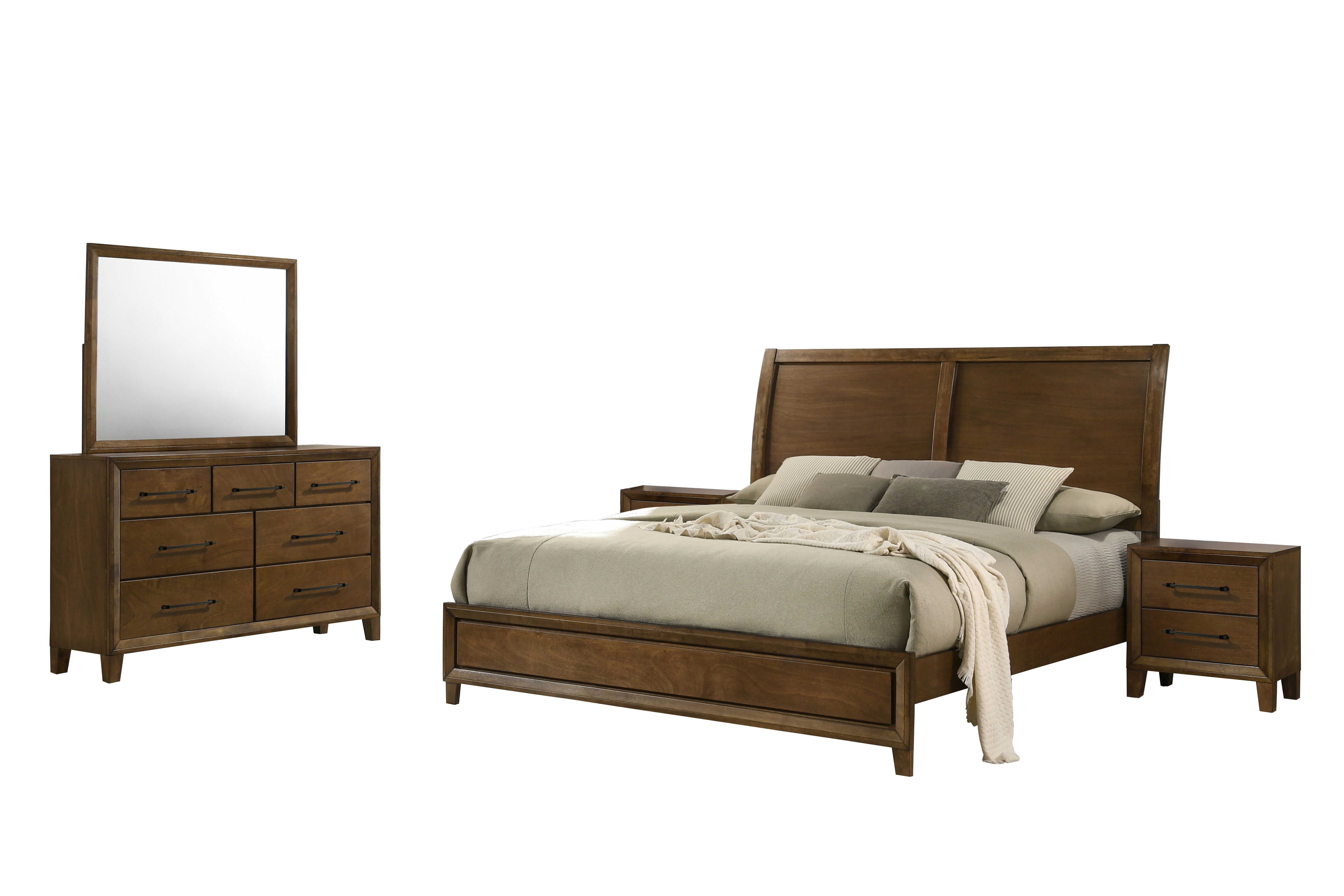 King · 5 Pc · Bed, Dresser, Mirror, 2 Nightstands