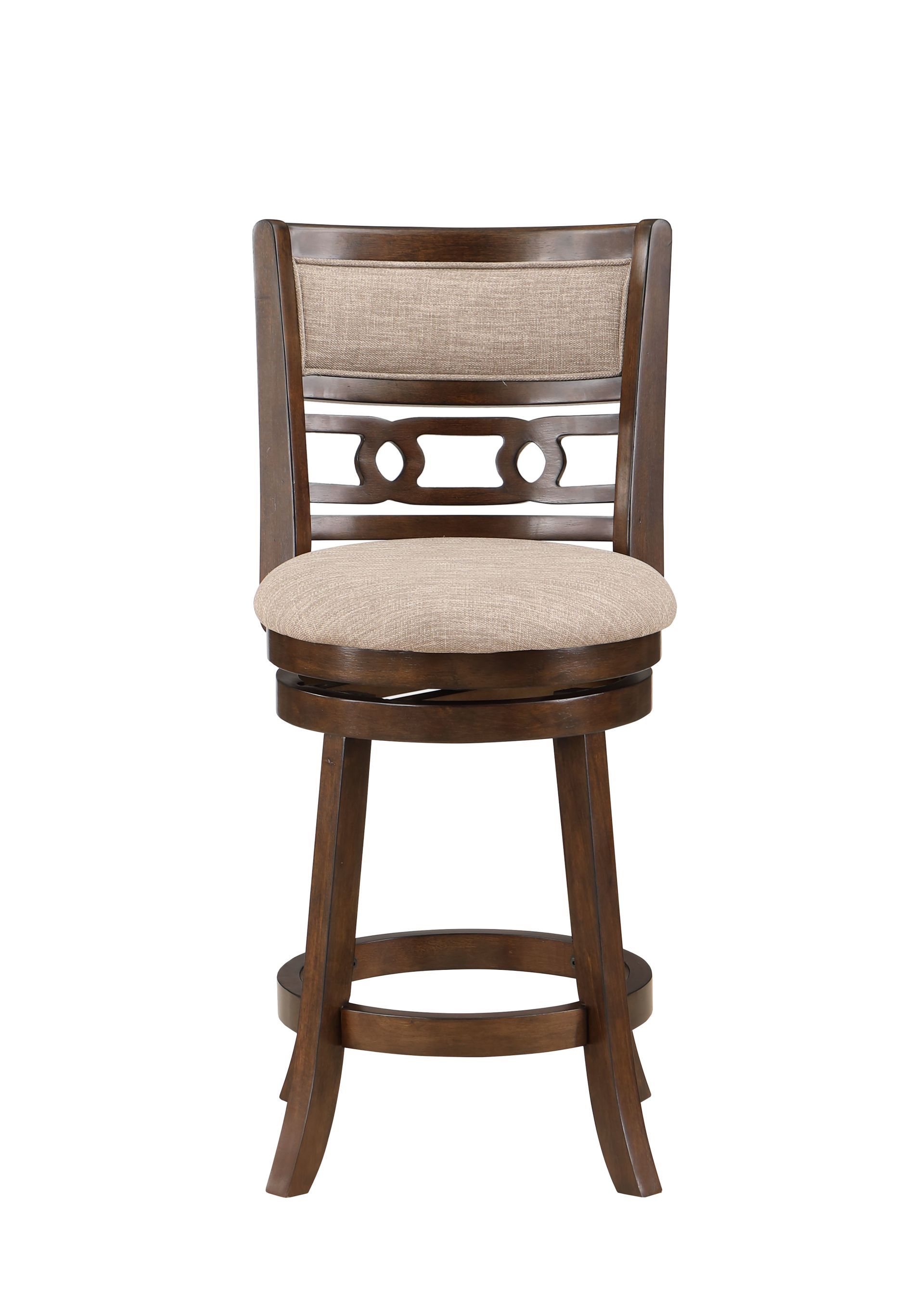 Gia - Swivel Counter Stool - Cherry / Brown