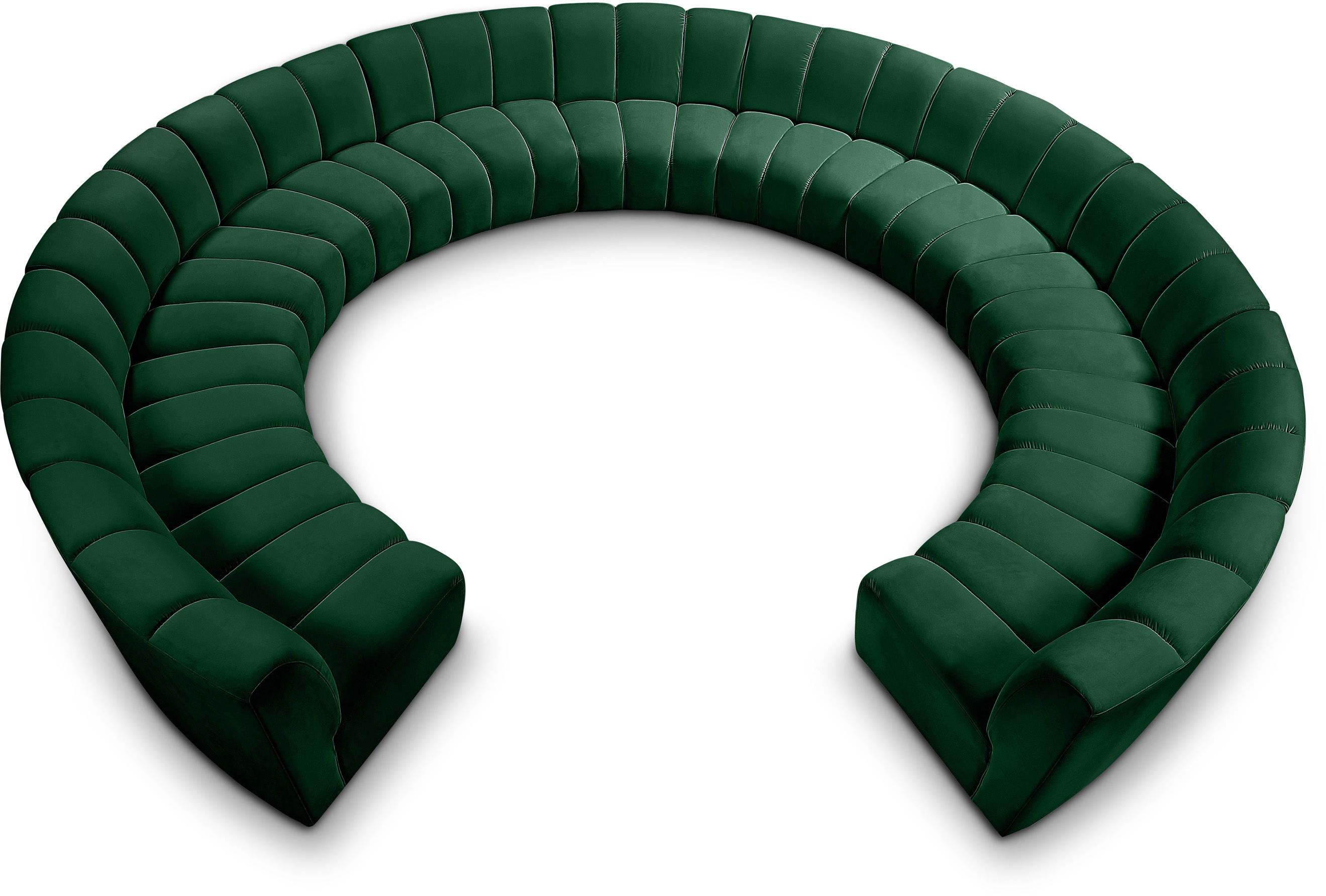 Infinity - 11 Piece Modular Sectional - Fabric - Green