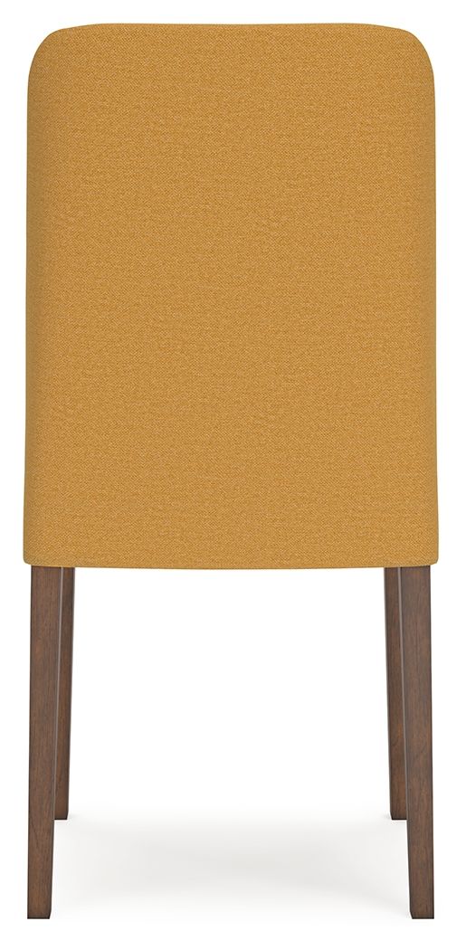 Ashley Furniture Lyncott - 5 Pc. - Butterfly Extension Table, 4 Side Chairs - Brown / Yellow - Image 7