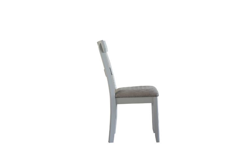 House Marchese - Side Chair (Set of 2) - Two Tone Gray Fabric & Pearl Gray, light gray, view 3