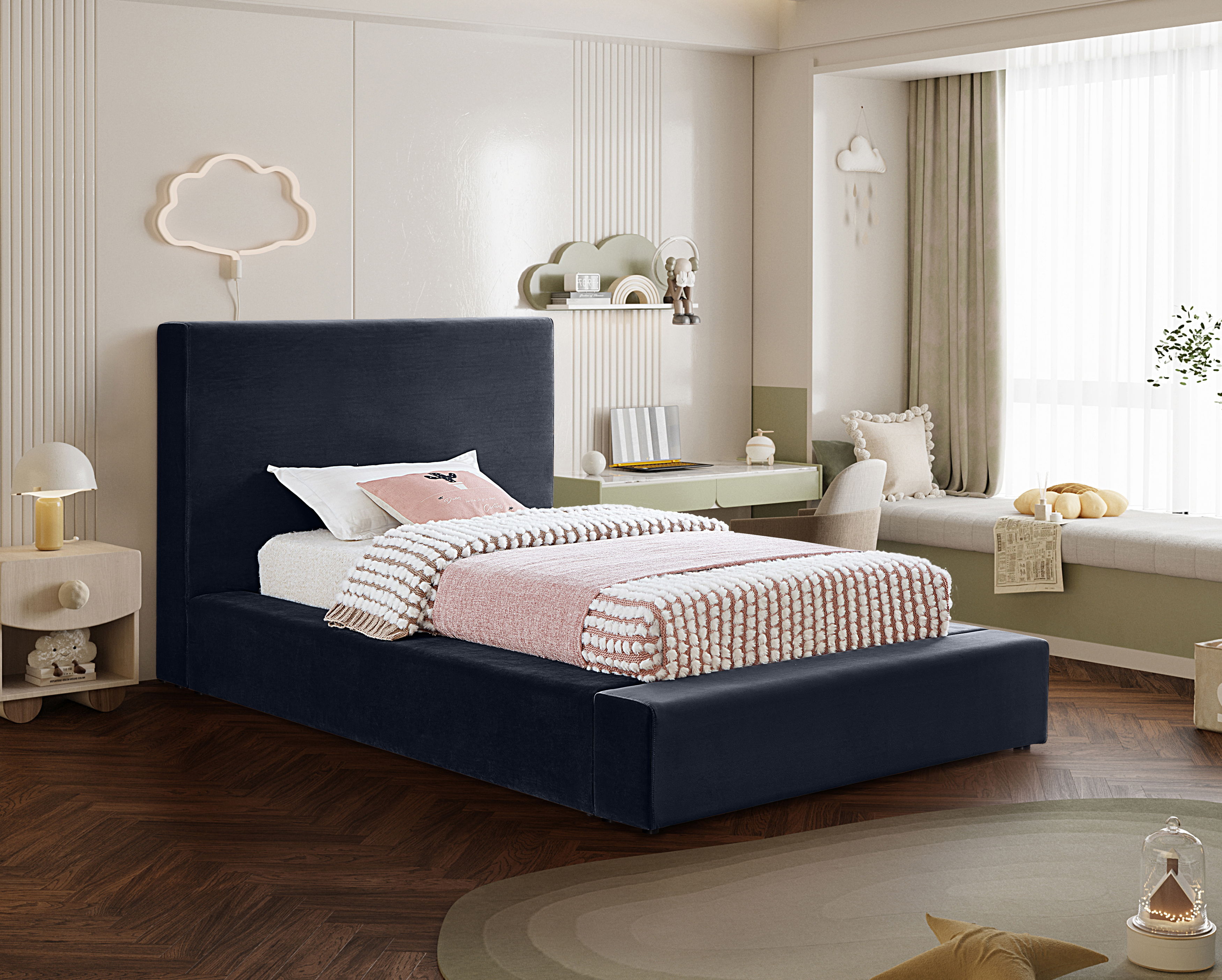 Dorian - Twin Bed - Navy