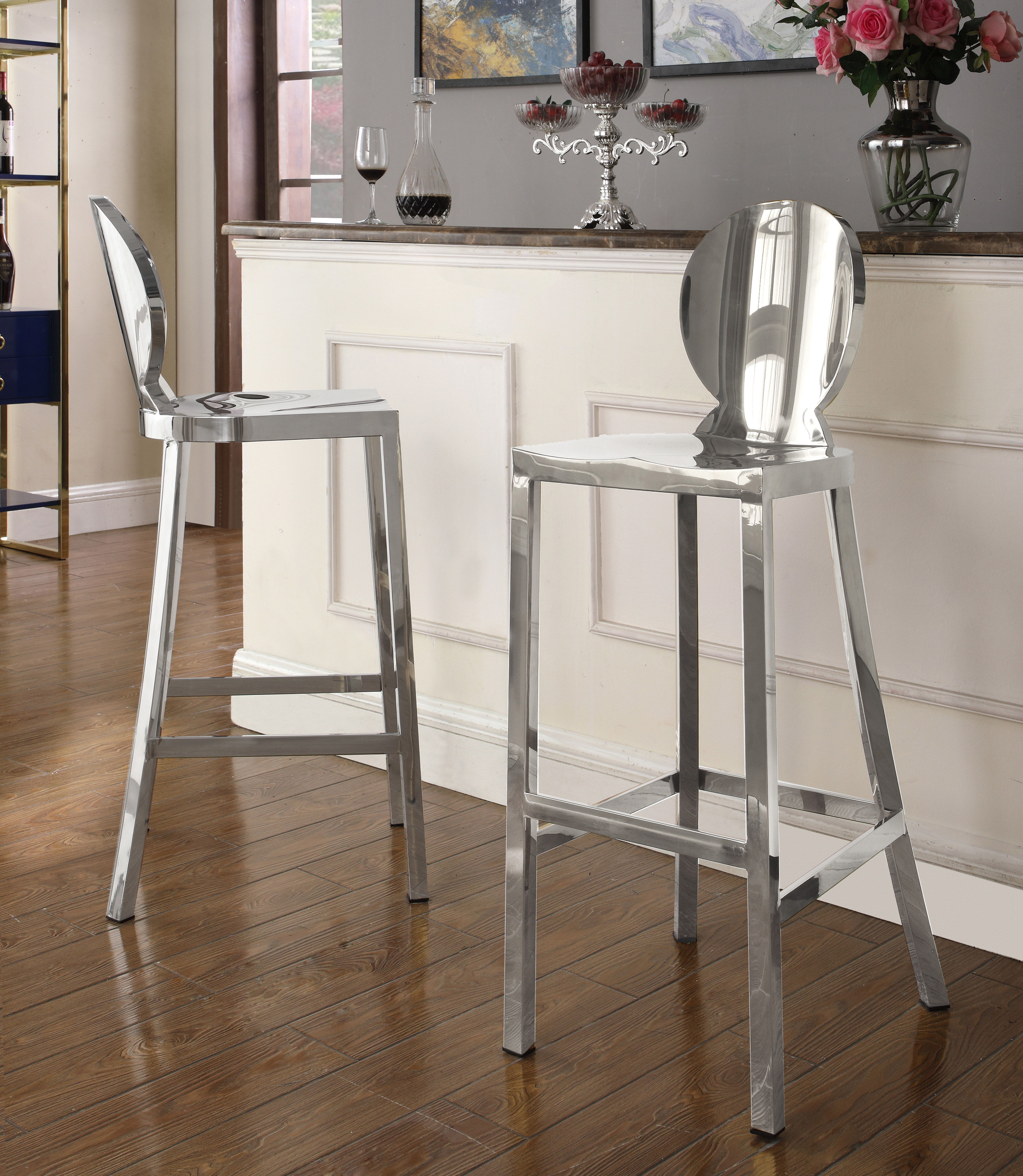 Maddox - Stool - Pearl Silver