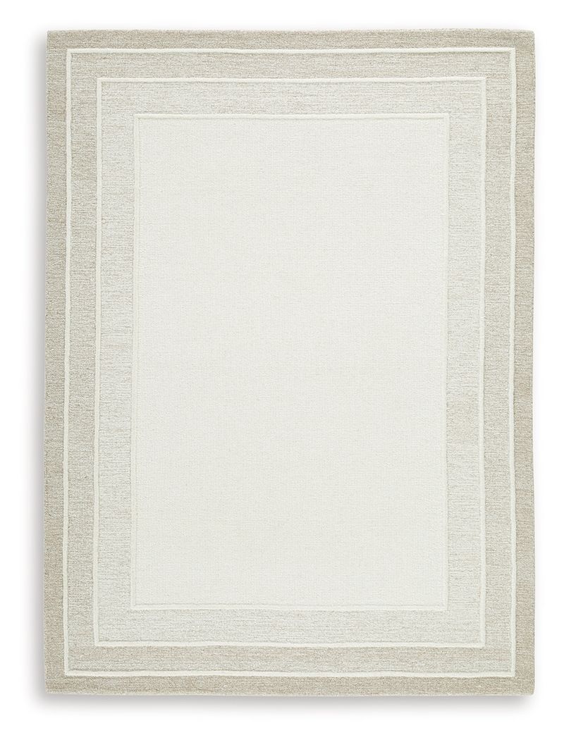 TeeLGan - 5' x 7' Rug - Ivory / Tan