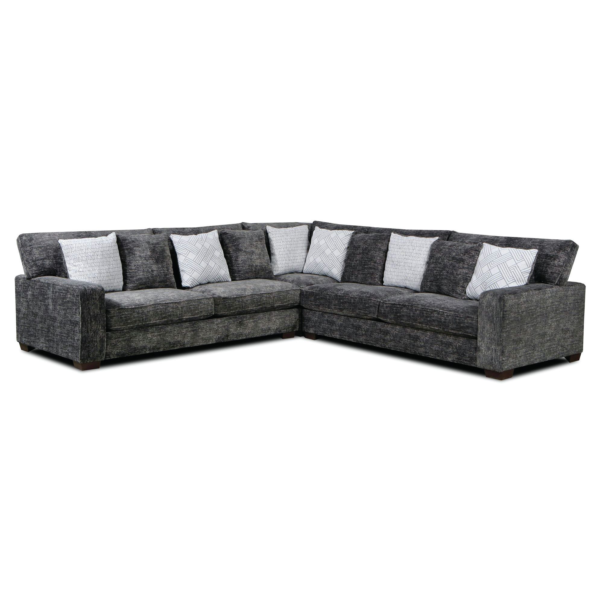 Tully - LHF Sofa With 4 Pillows - Galactic Charcoal
