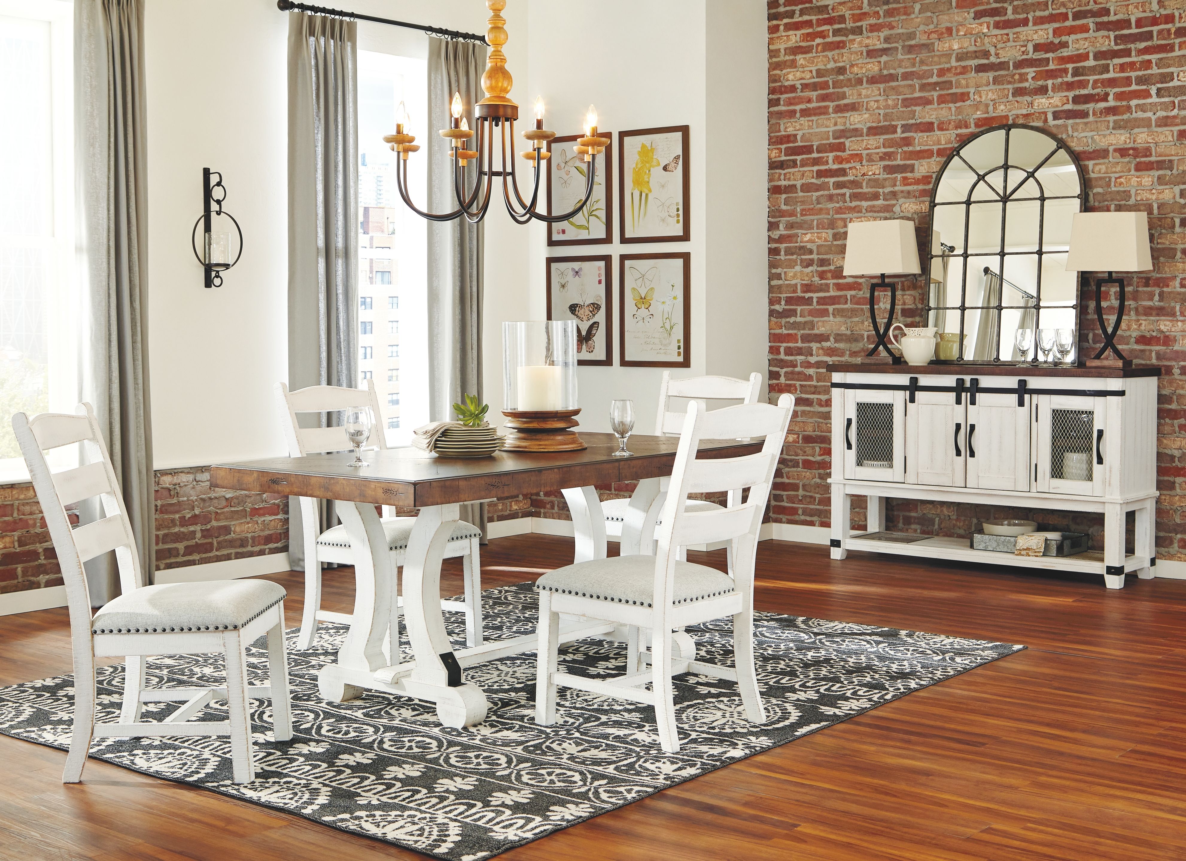 6 Pc · Dining Room Table, 4 Side Chairs, Server