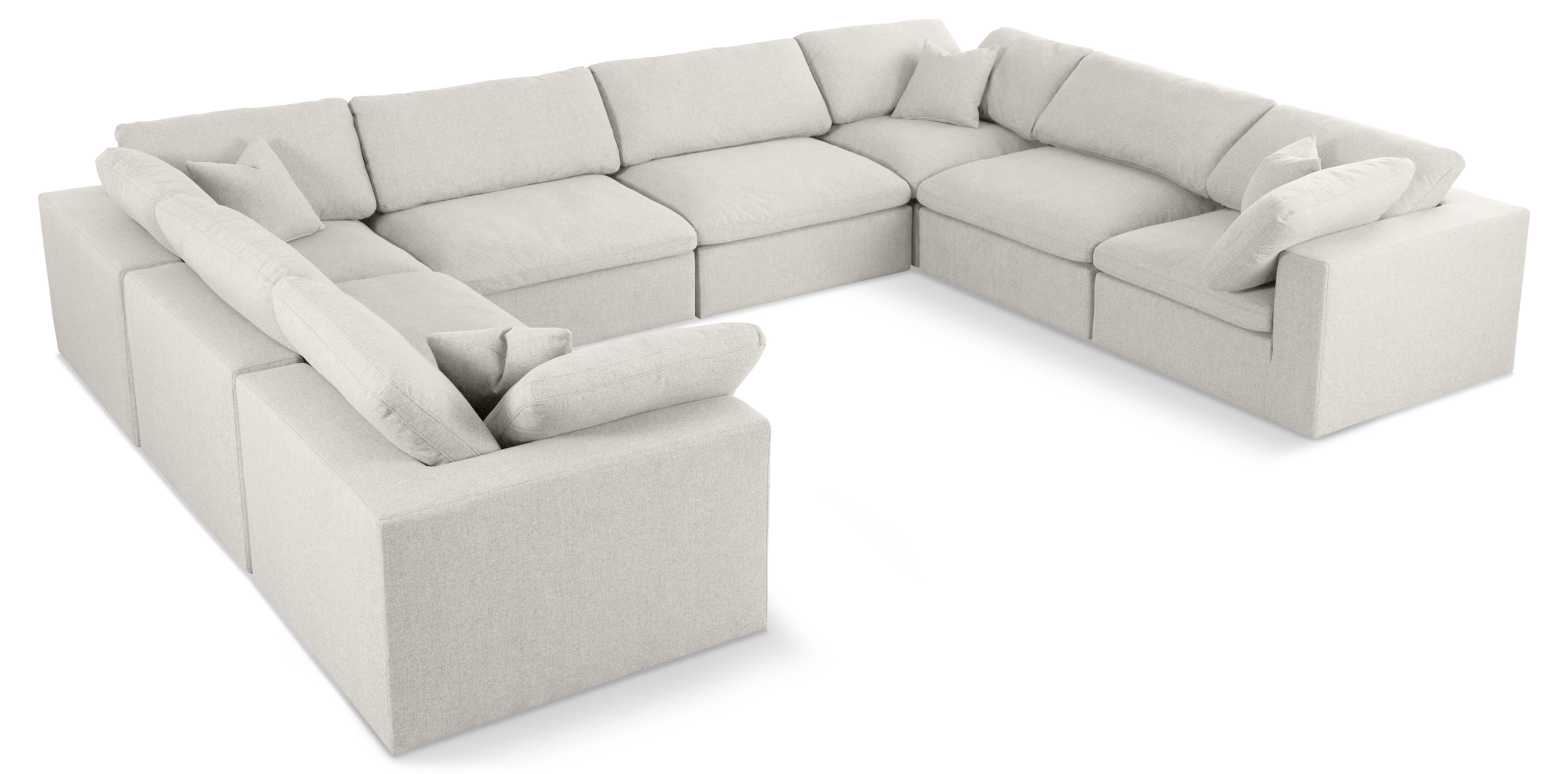 Serene - 8 Piece Modular Sectional - Cream