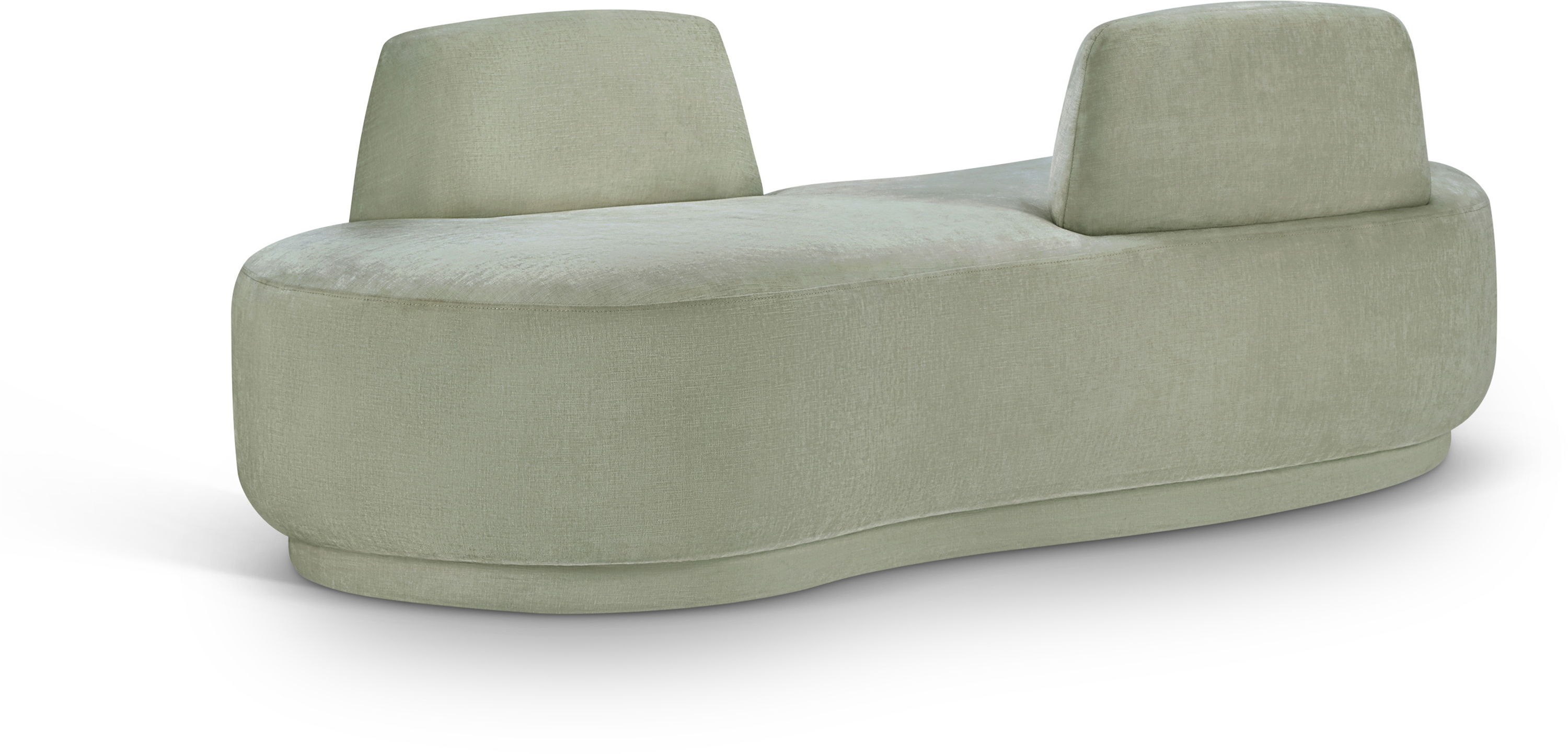 Argyle - Chenille Fabric Chaise / Loveseat - Mint
