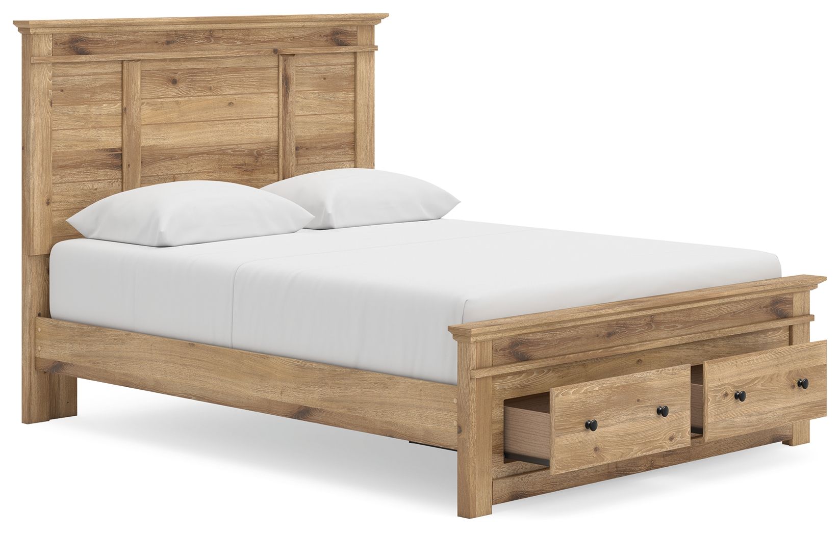 Ashley Furniture Makidern - Queen Panel Storage Bed With Storage Footboard - Tan - Image 6