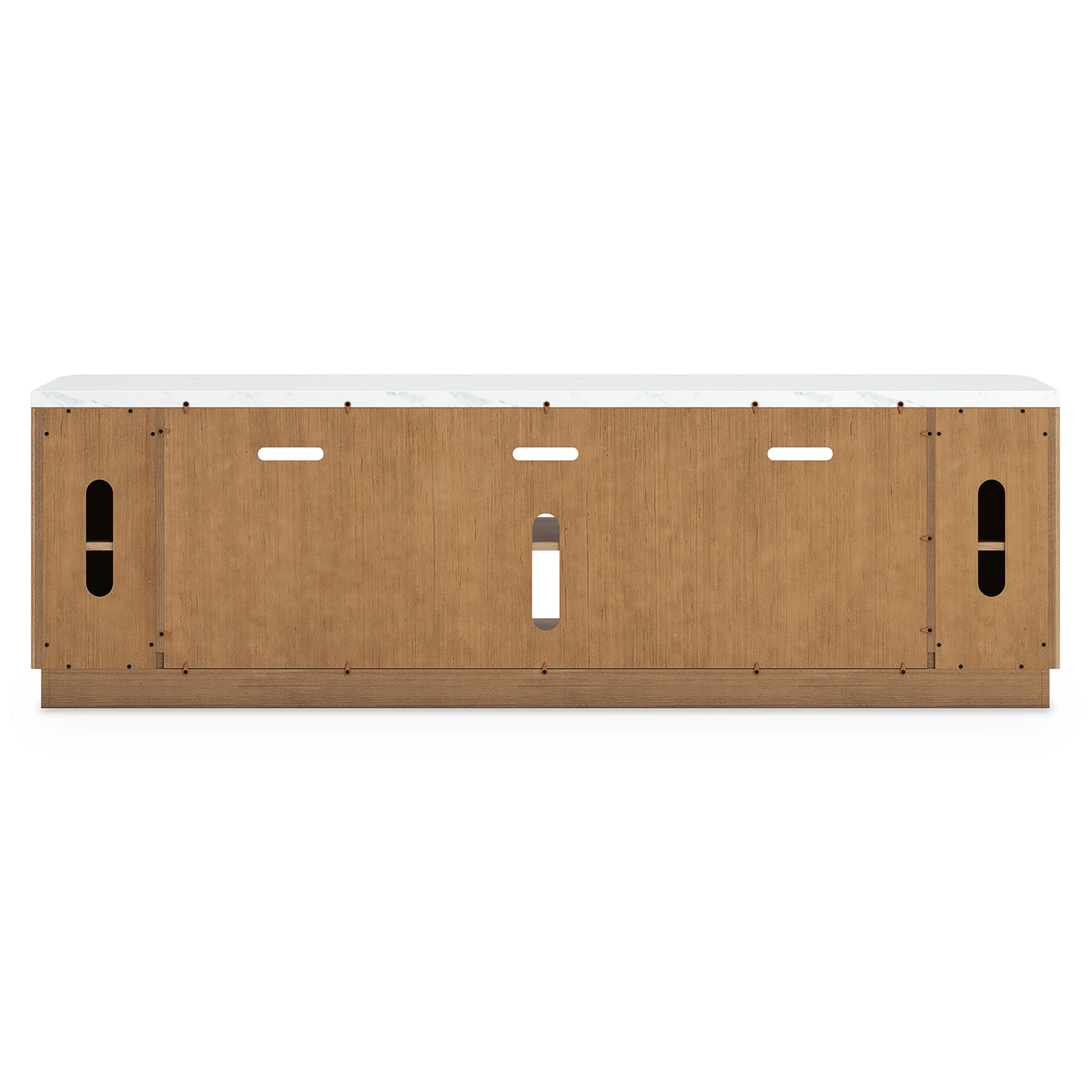 Camdill - XL TV Stand With Fireplace Option - Light Brown