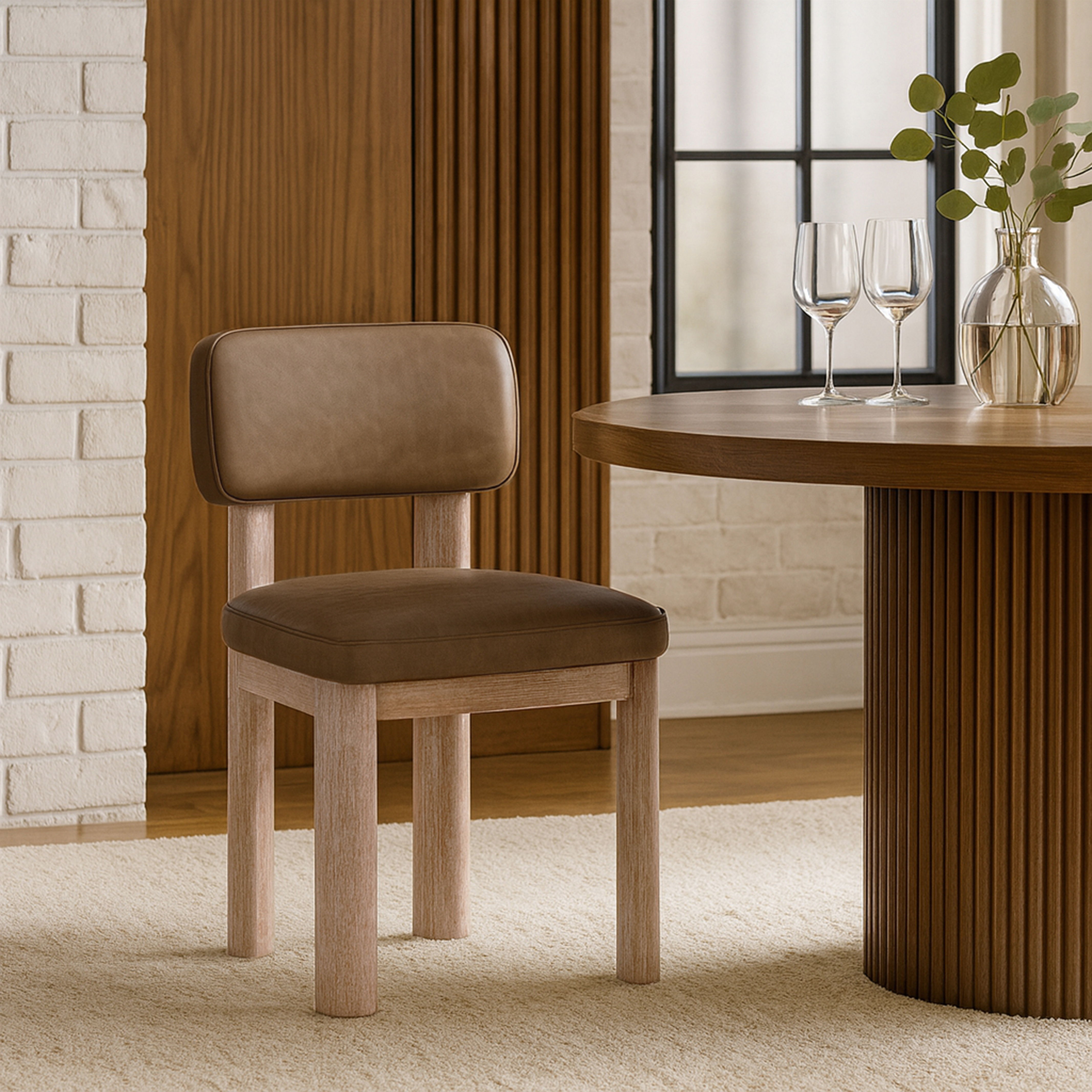 Paloma - Vegan Leather Upholstered Dining Chair (Set of 2) - Brown