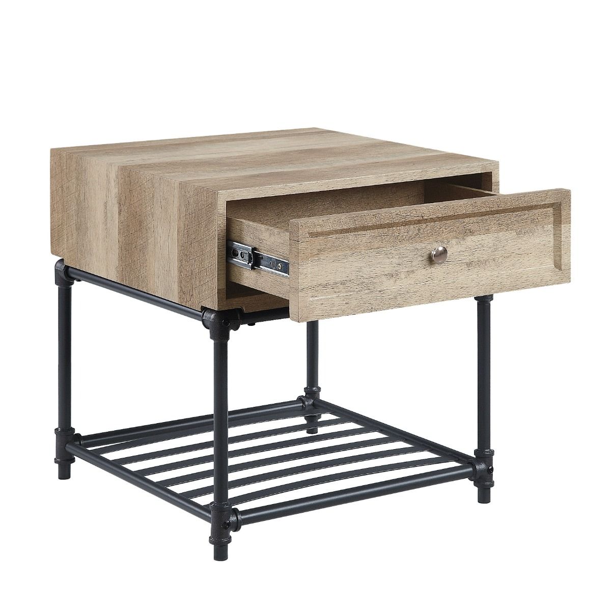 Brantley II - End Table - Oak & Sandy Black, light brown, view 3