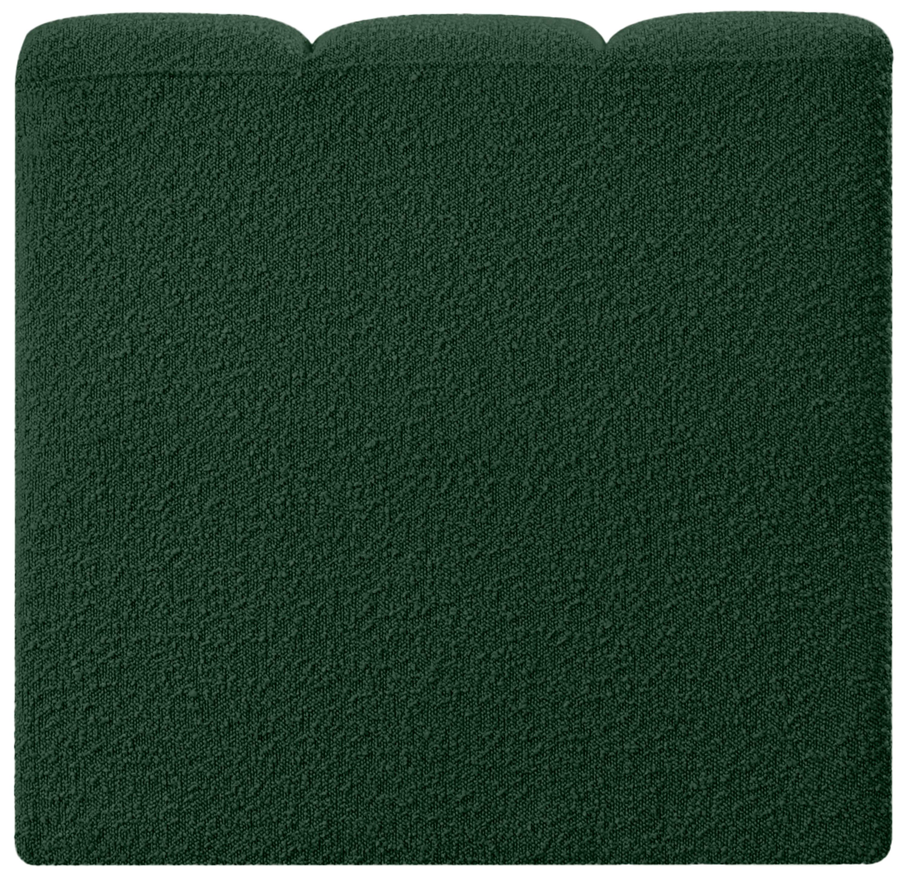 Arc - Boucle Fabric Straight Chair - Green