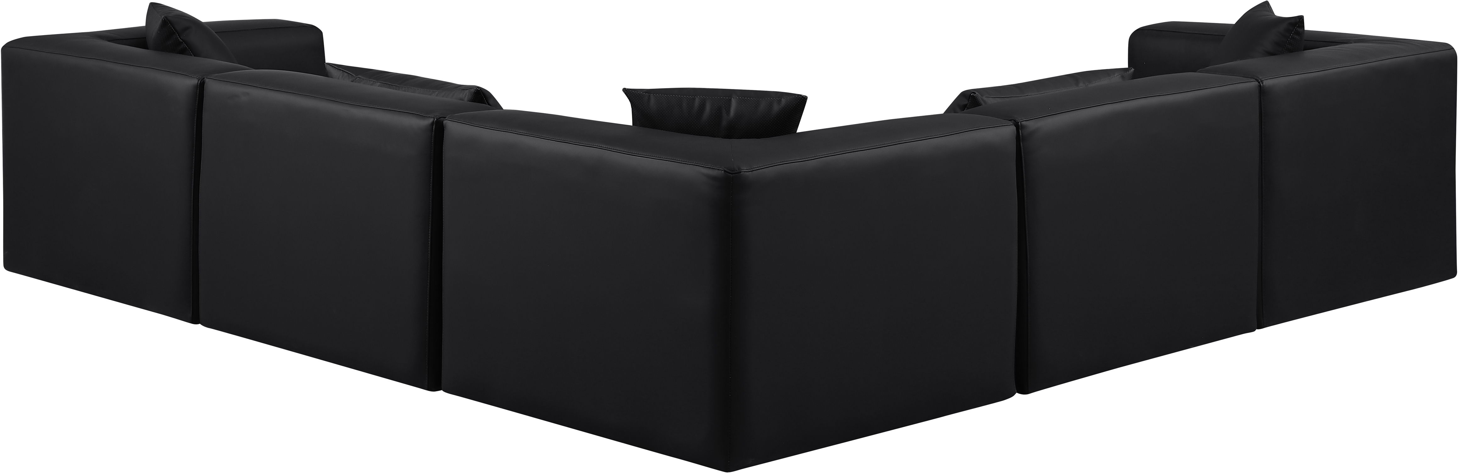 Cube - 5 Piece Modular Corner Sectional - Black