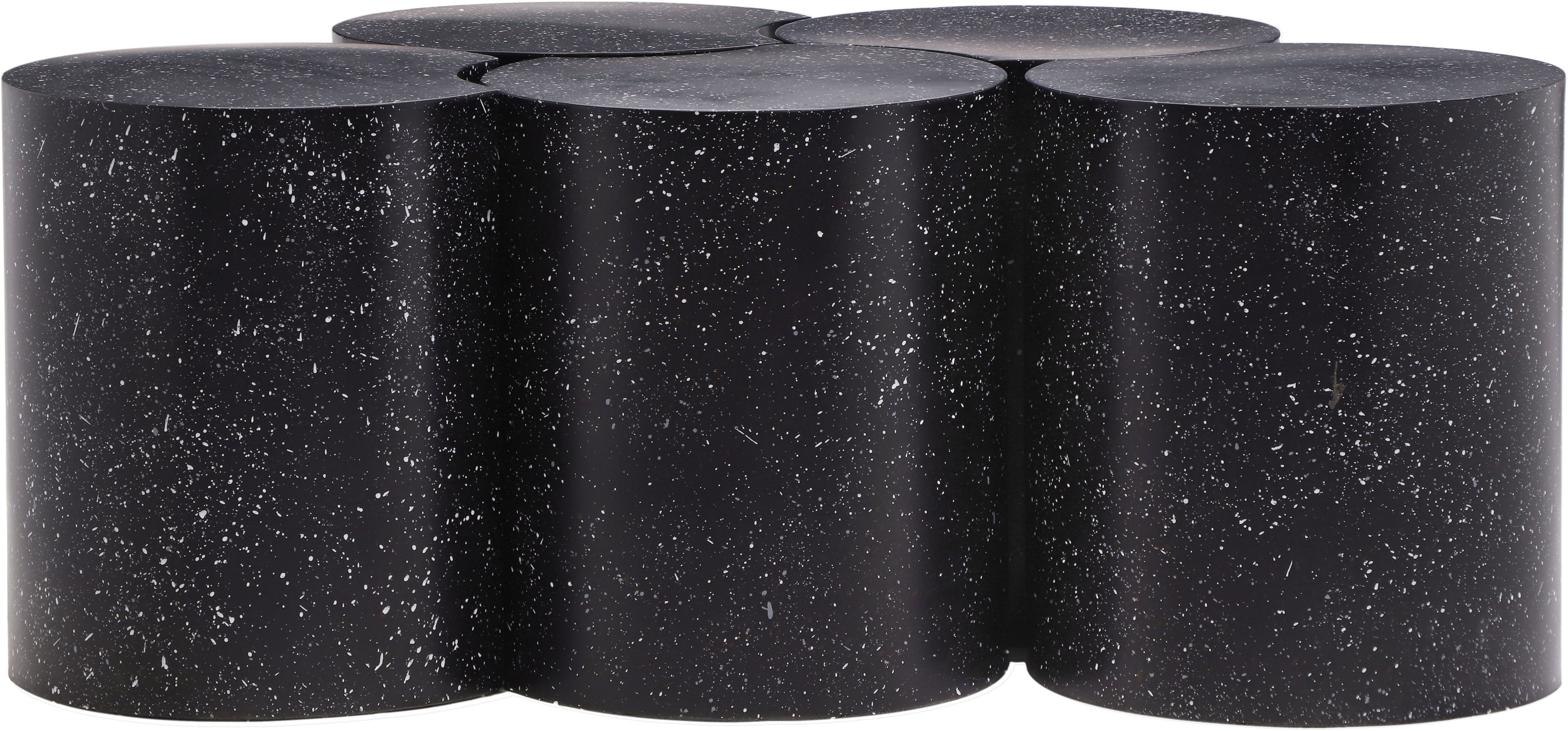 Dimple - 16" 5 Piece Modular Coffee Table - Black Terazzo