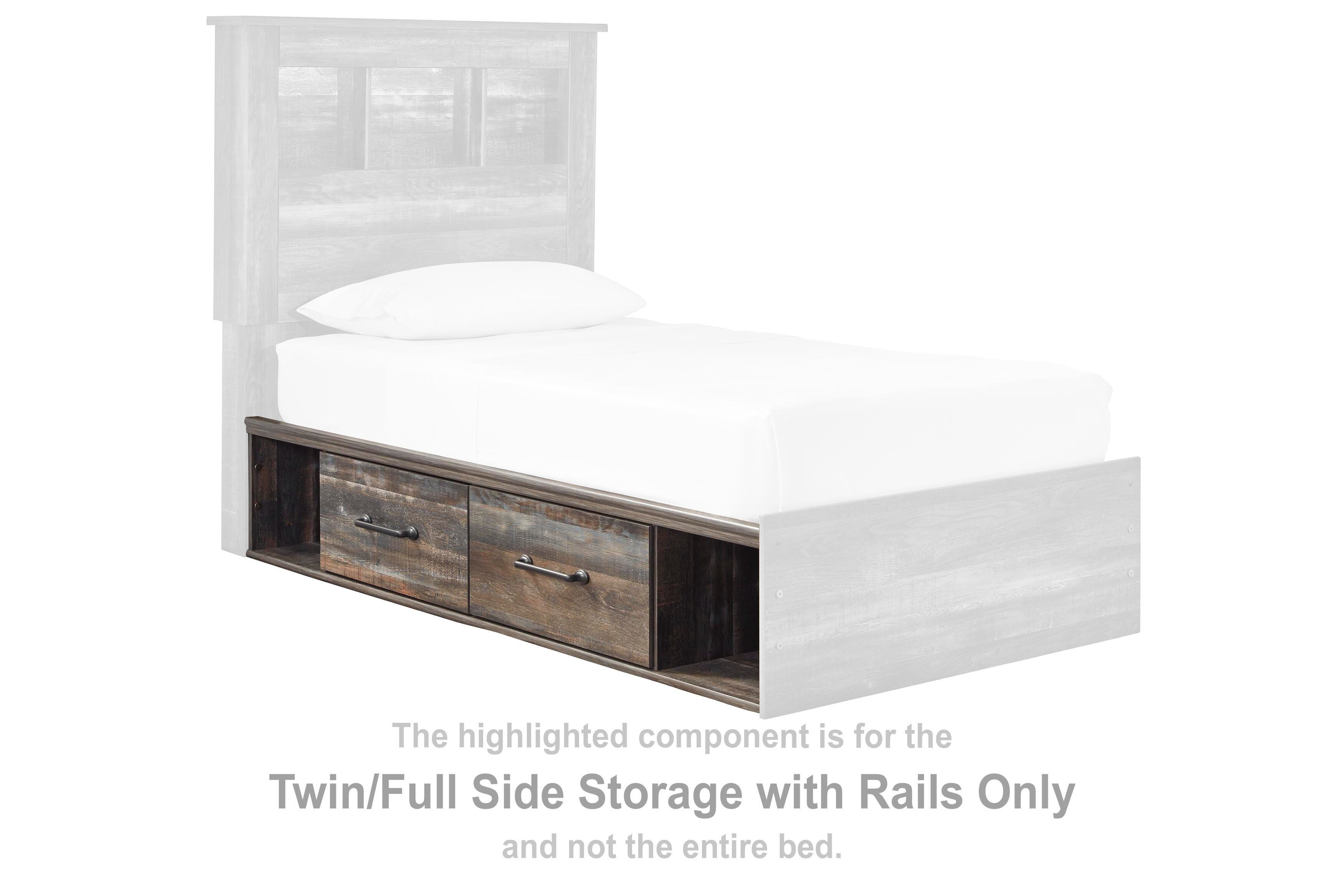Drystan – T/F Side Storage w/Rail – Brown / Beige