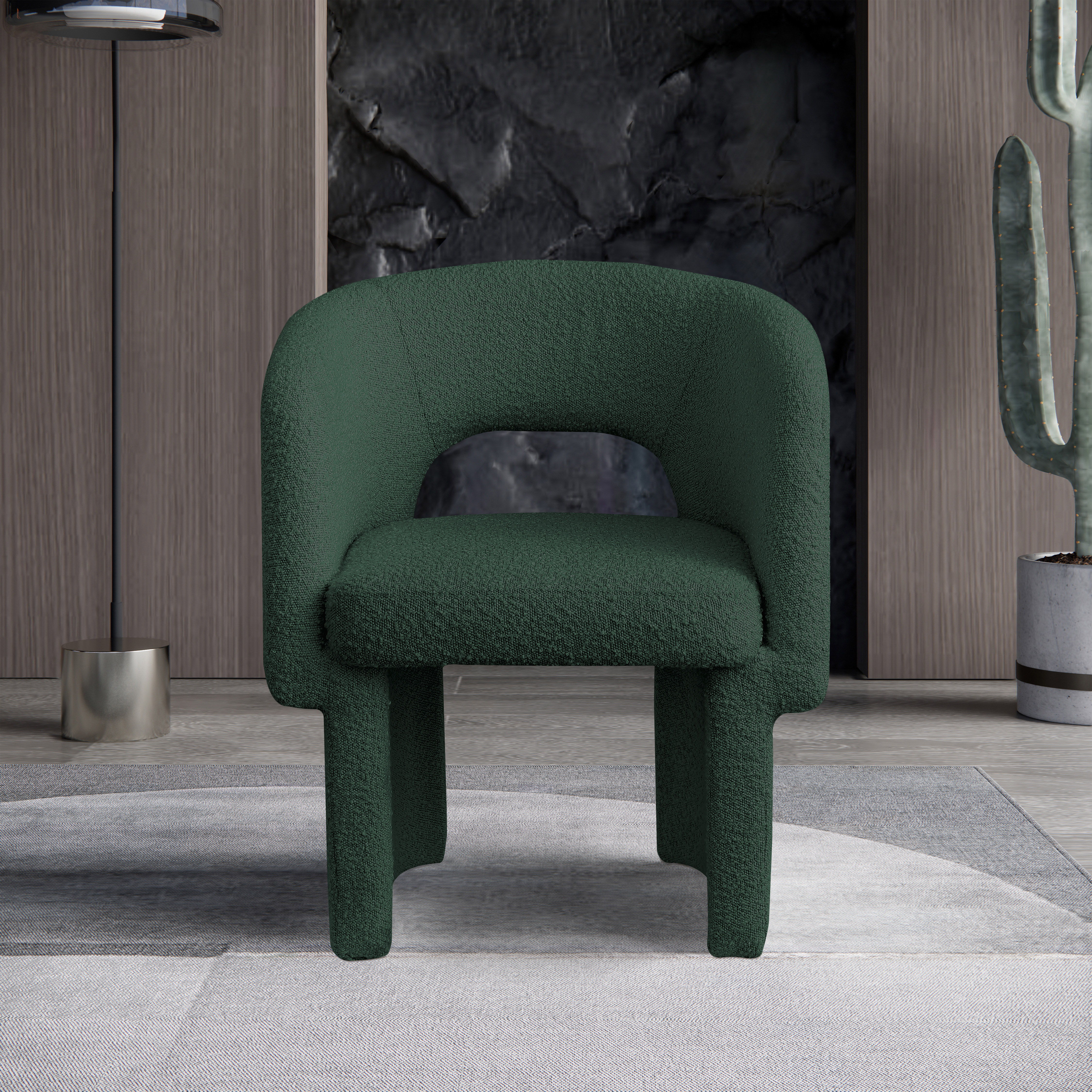 Emmet - Boucle Dining Chair / Accent Chair - Green