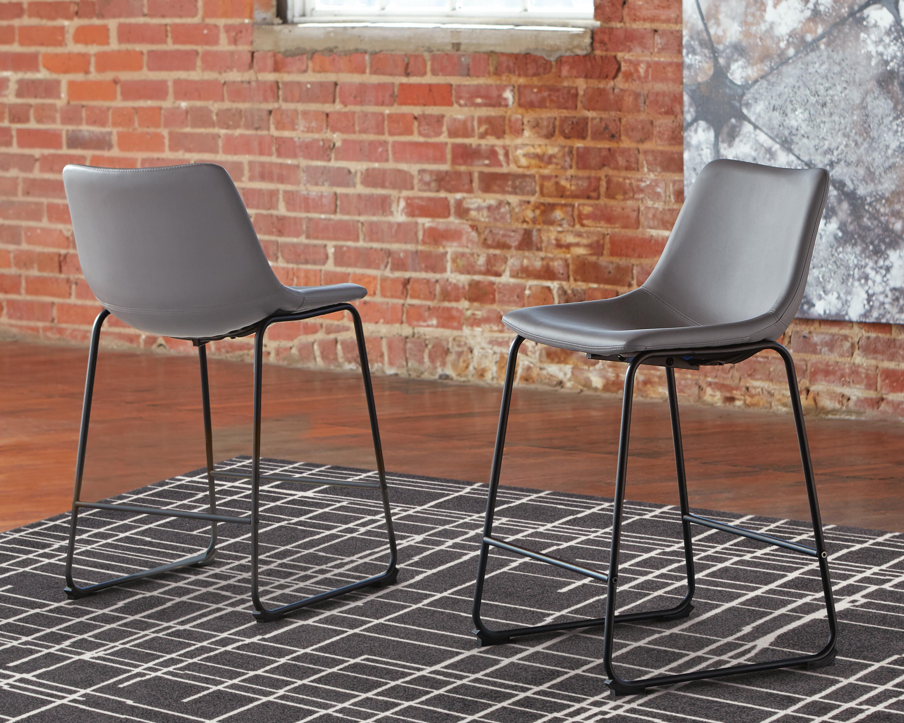Centiar - Upholstered Barstool (Set of 2) - Gray