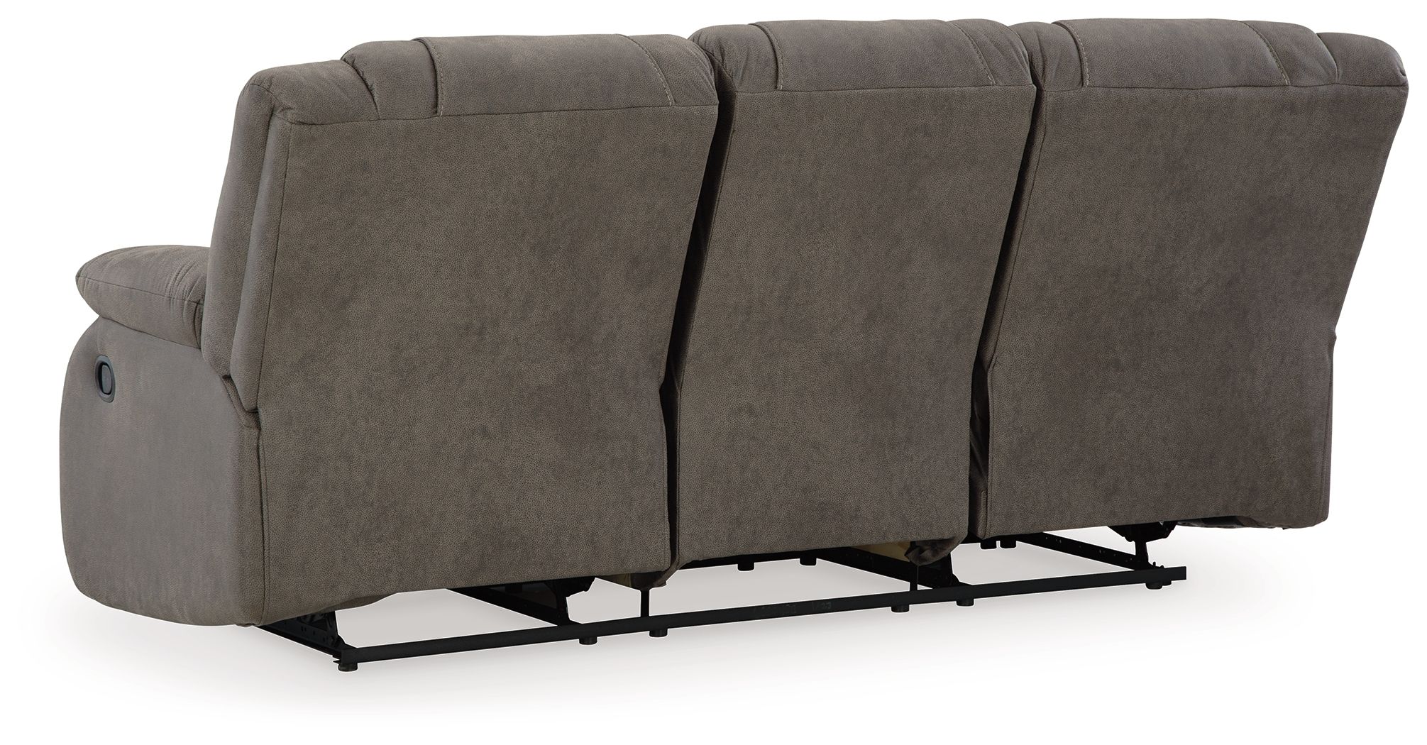 Ashley Furniture First Base - 2 Pc. - Reclining Sofa, Reclining Loveseat - Gunmetal - Image 5