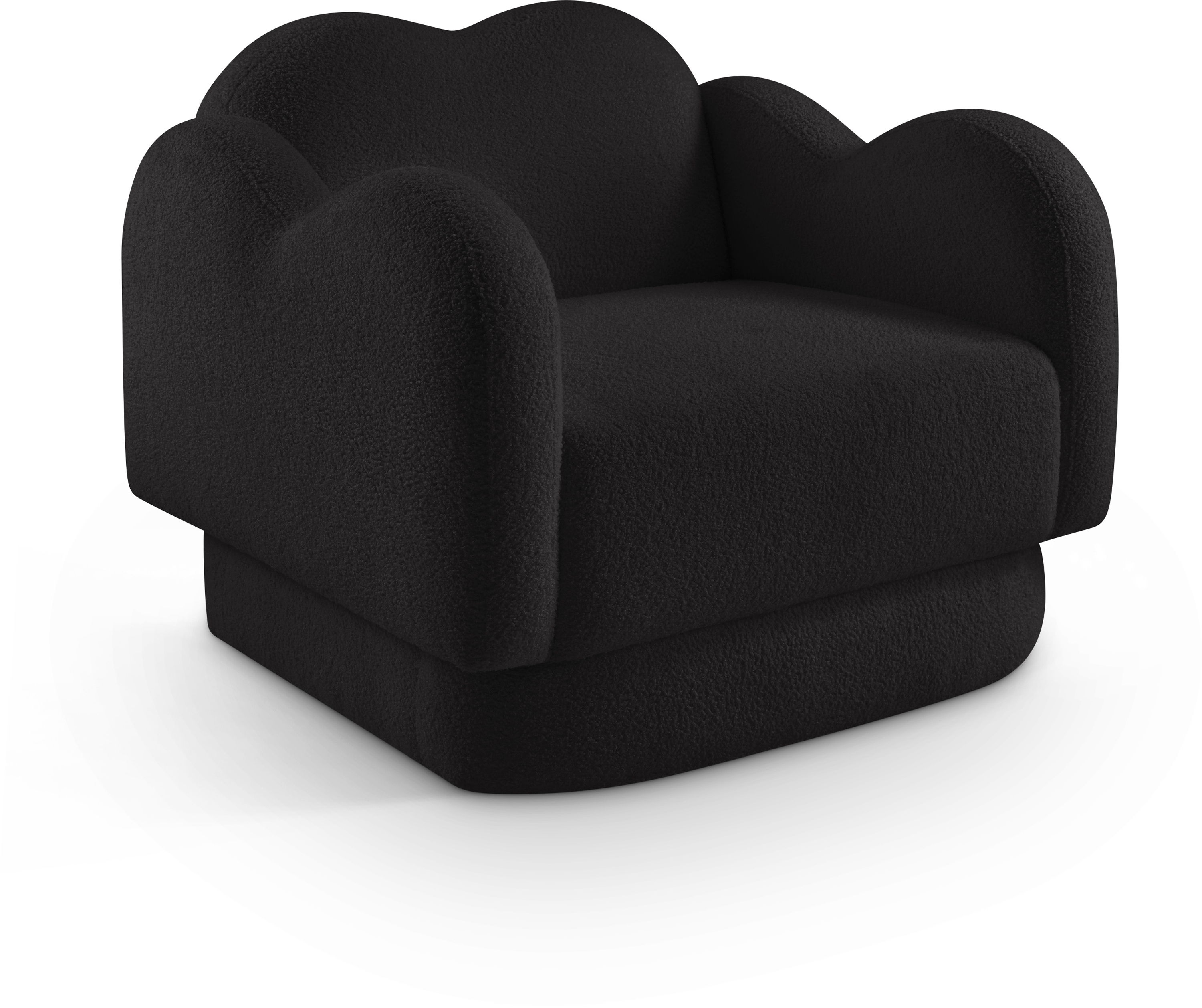 Bloom - Teddy Fabric Chair - Black