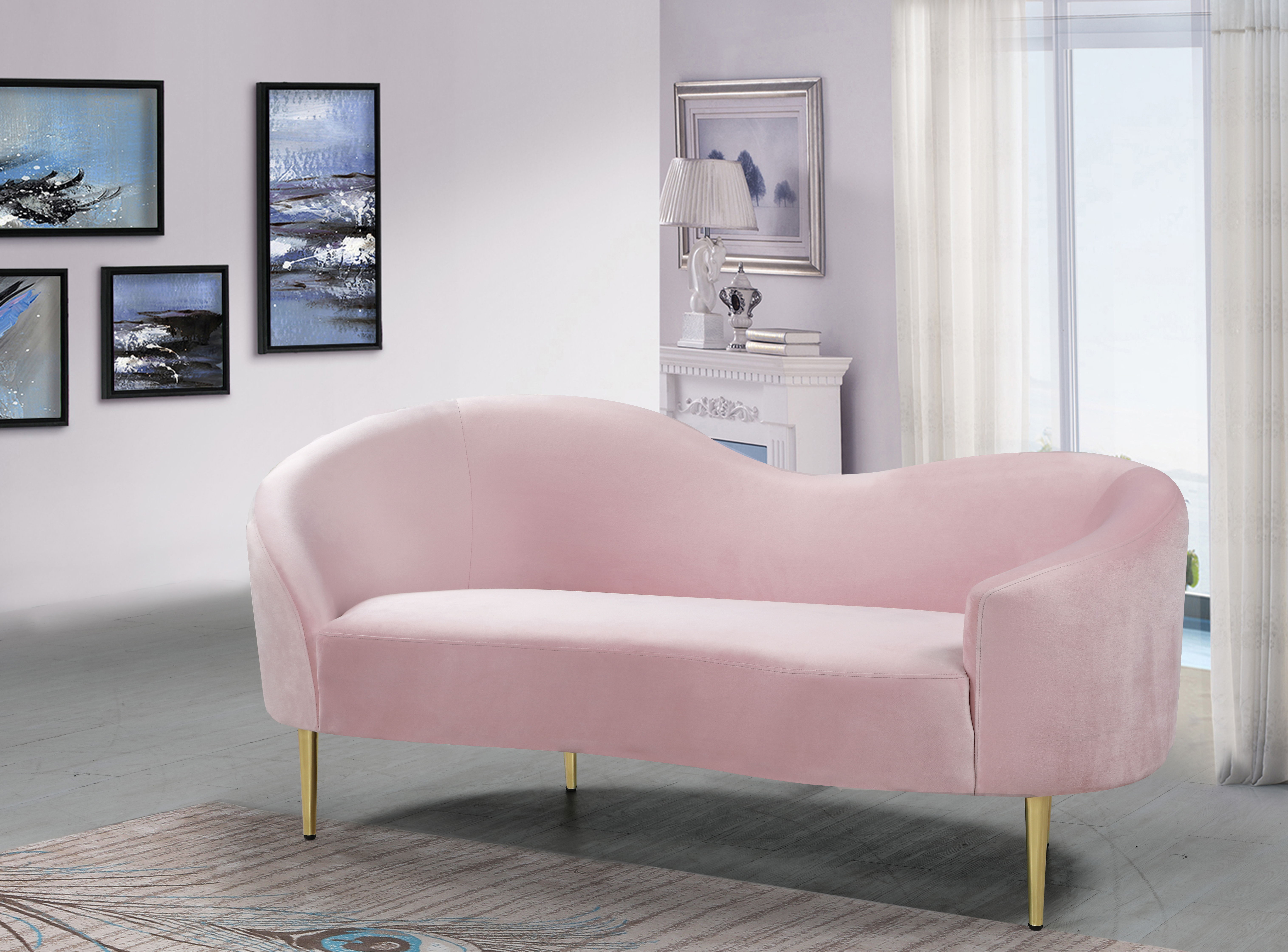 Ritz - Loveseat - Pink