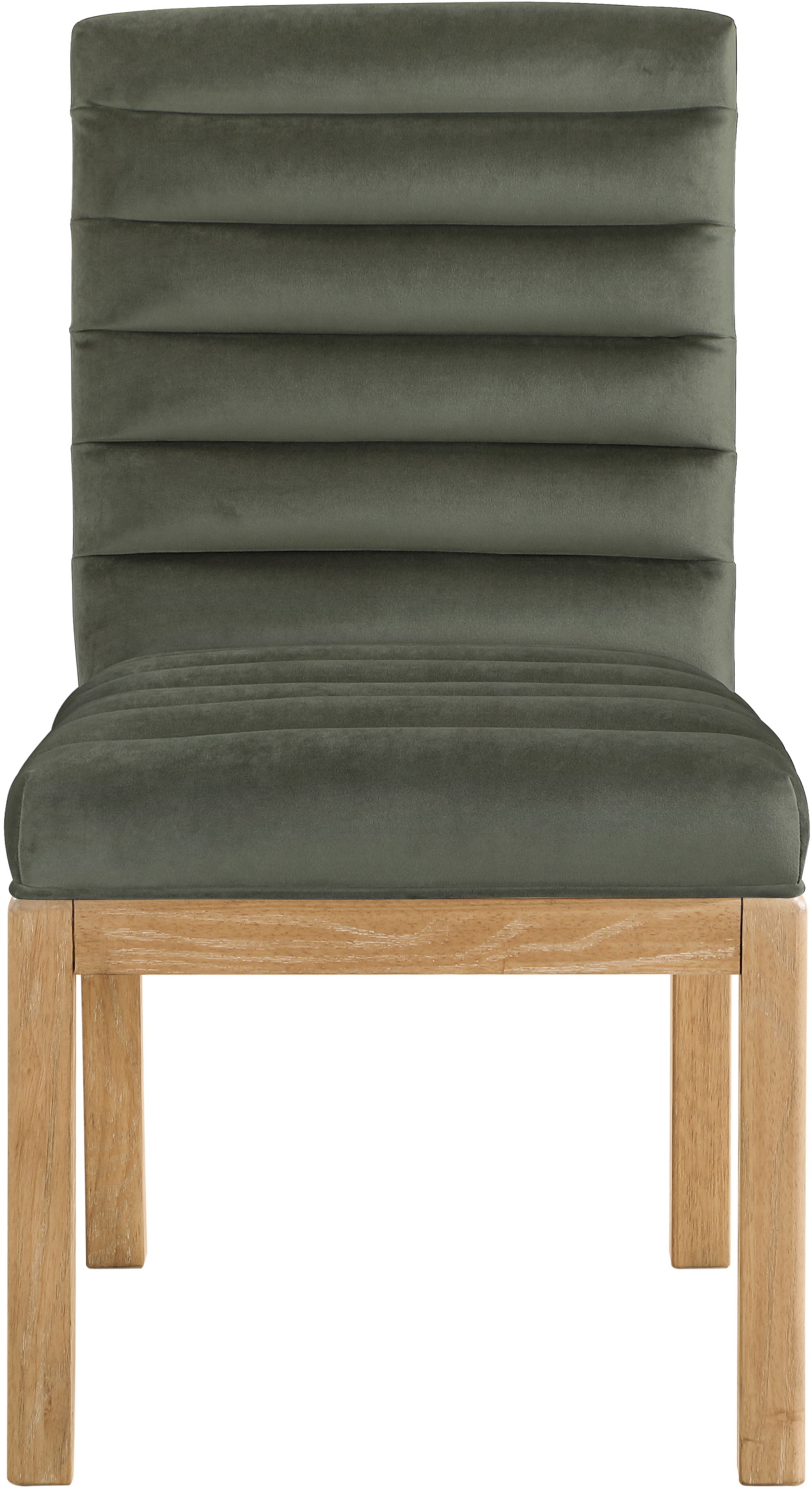 Evelyn - Dining Chair With Natural Legs - Green