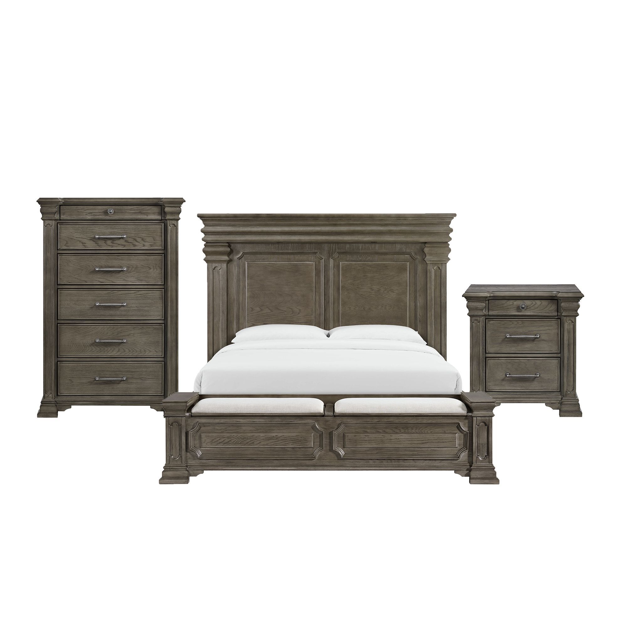 King · 3 Pc · Bedroom Set