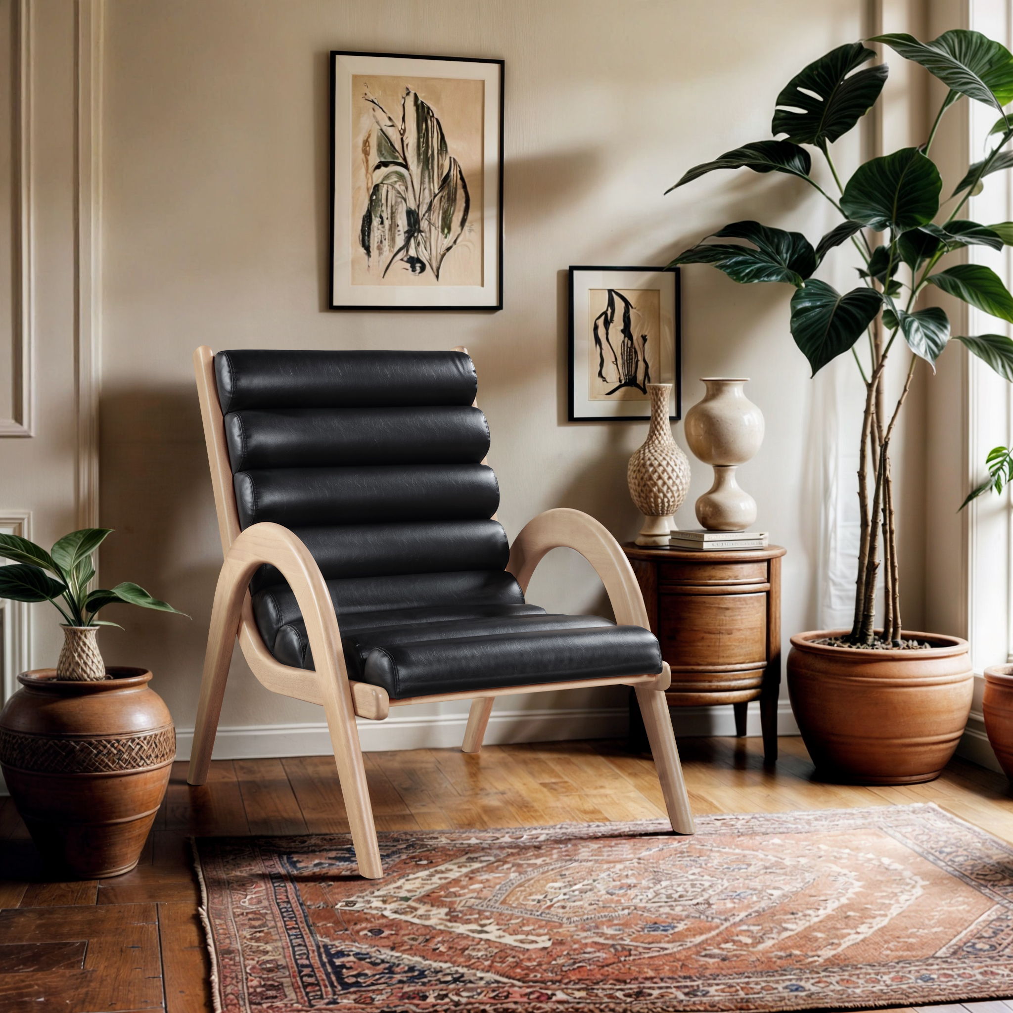 Randal - Upholstered Accent Chair - Black