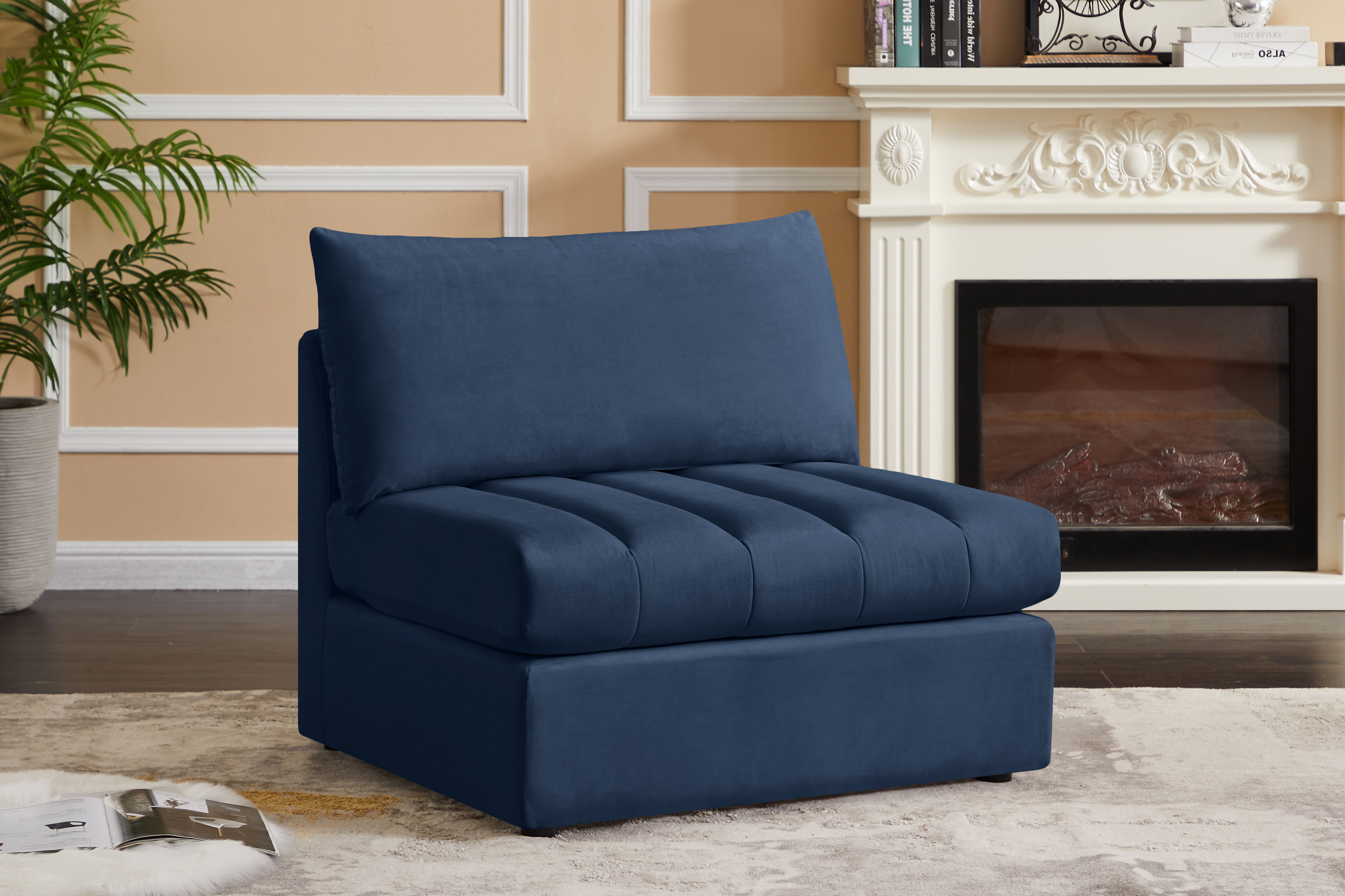 Jacob - Armless Chair - Navy