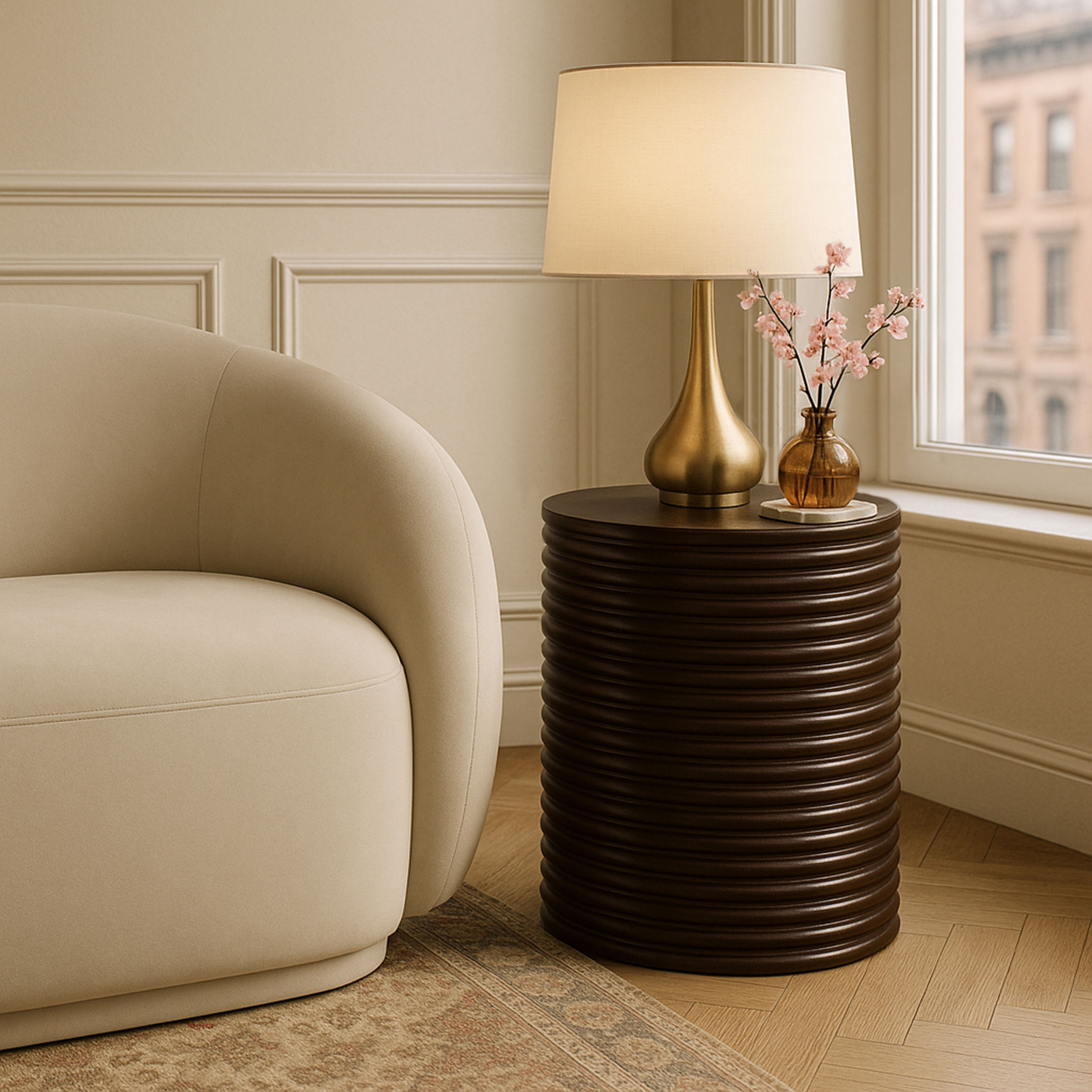 Nobi - Concrete End Table - Brown