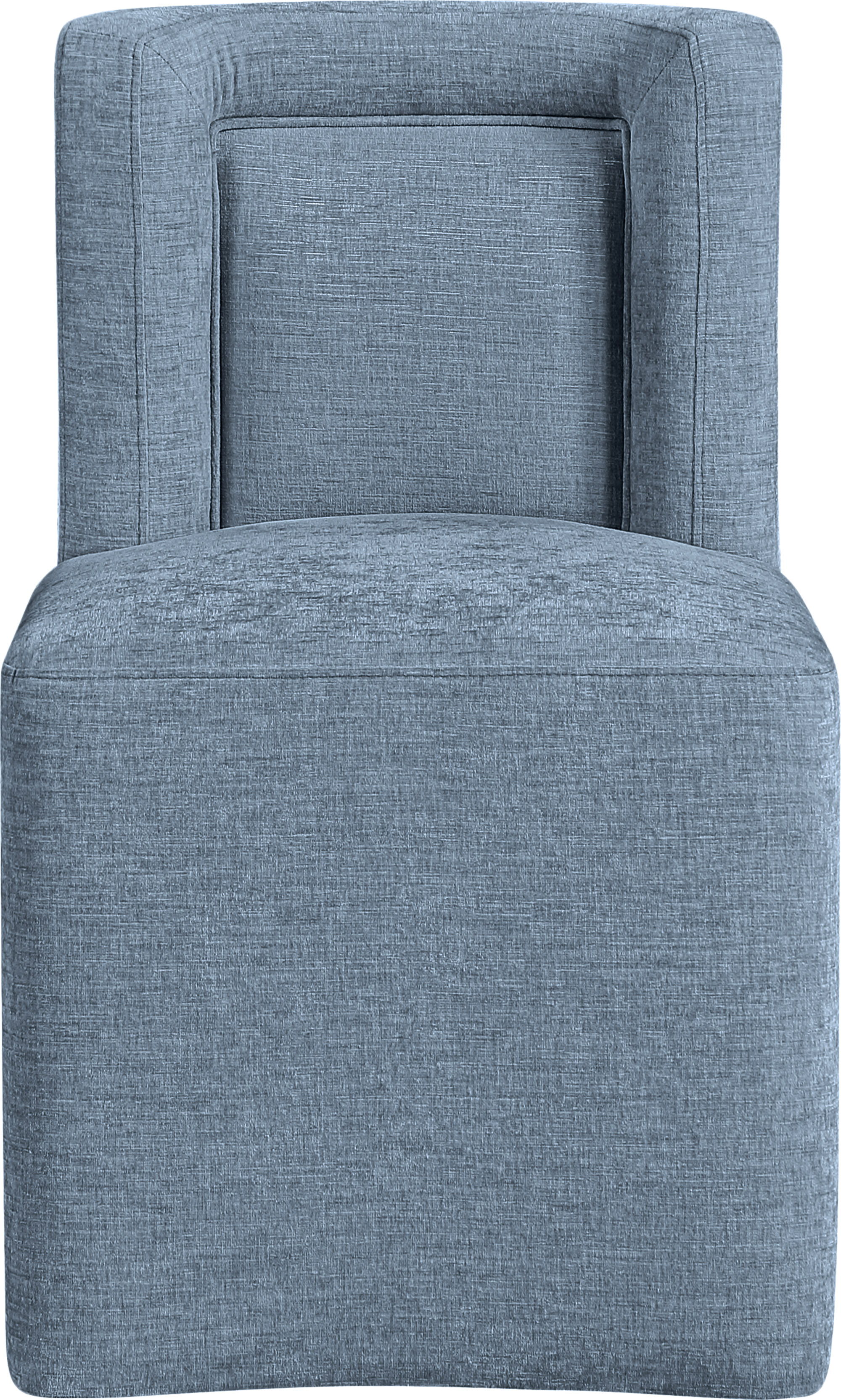 Duvina - Chenille Performance Fabric Dining Chair - Light Blue