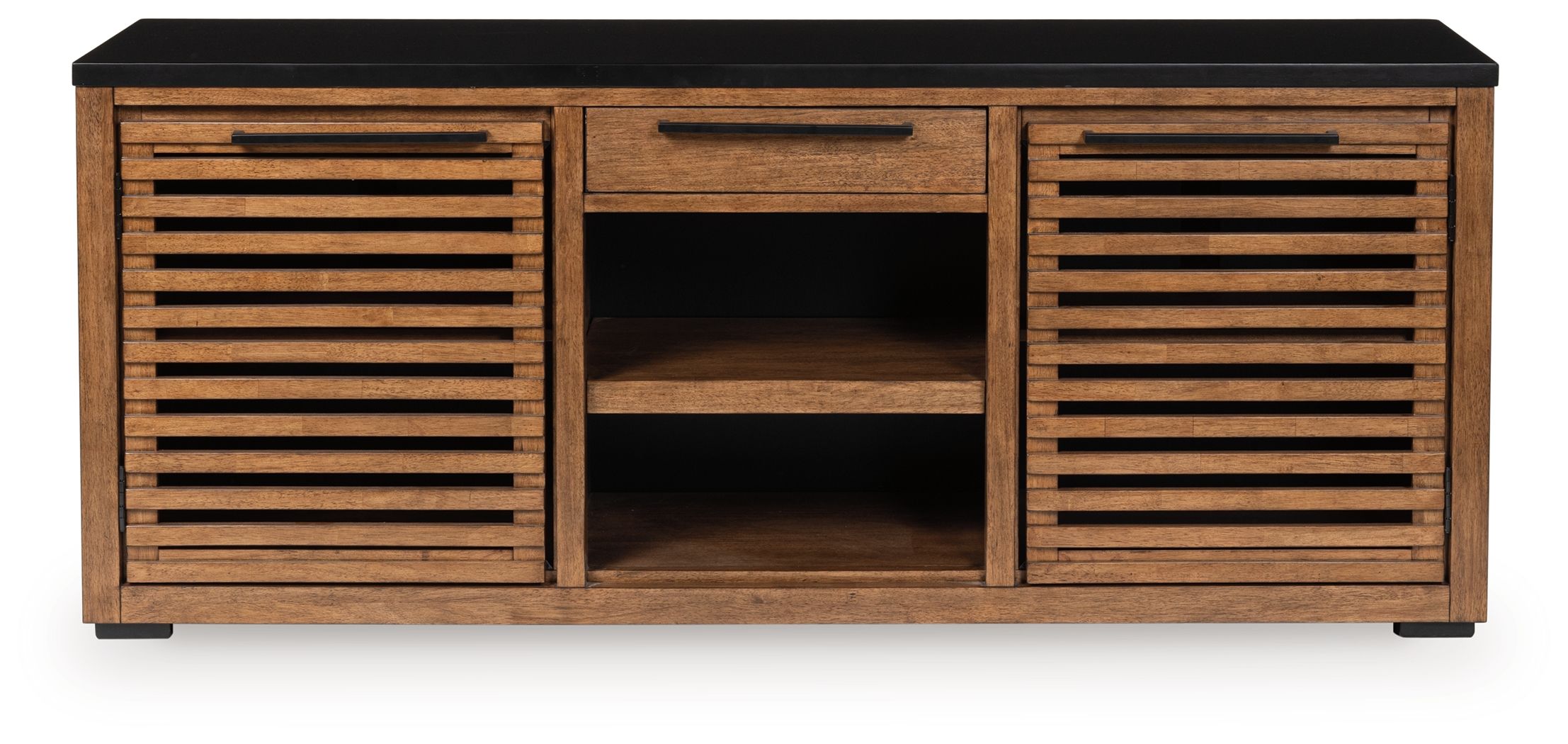 Ashley Furniture Kallari - Credenza - Warm Brown / Black - Image 4