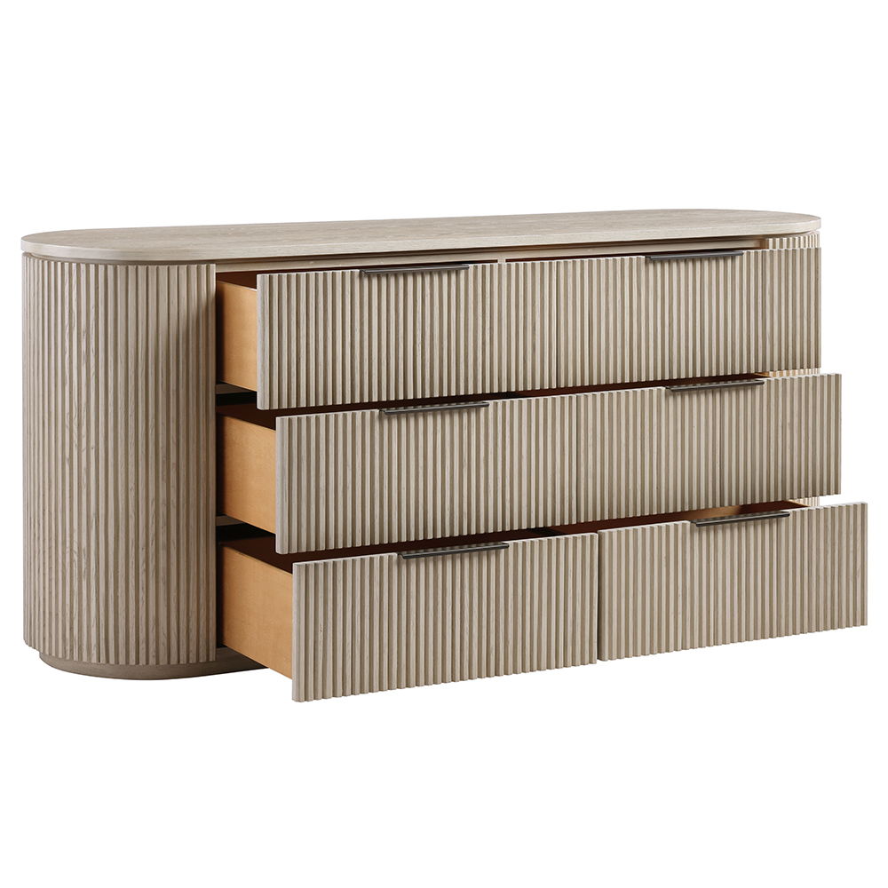 Leanna - Dresser - Light Oak, light brown, view 3