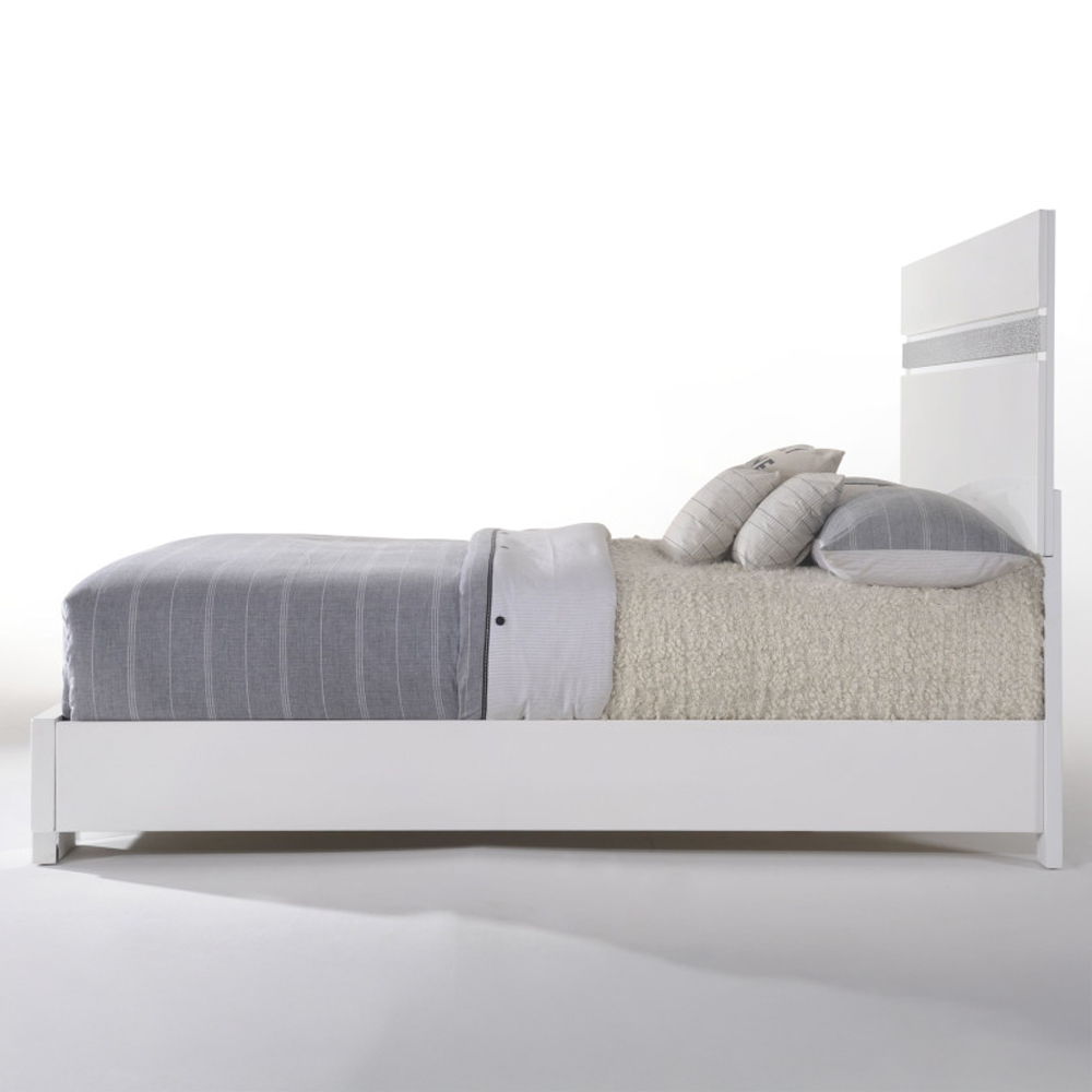 Naima II - Queen Bed - White High Gloss, white, view 5