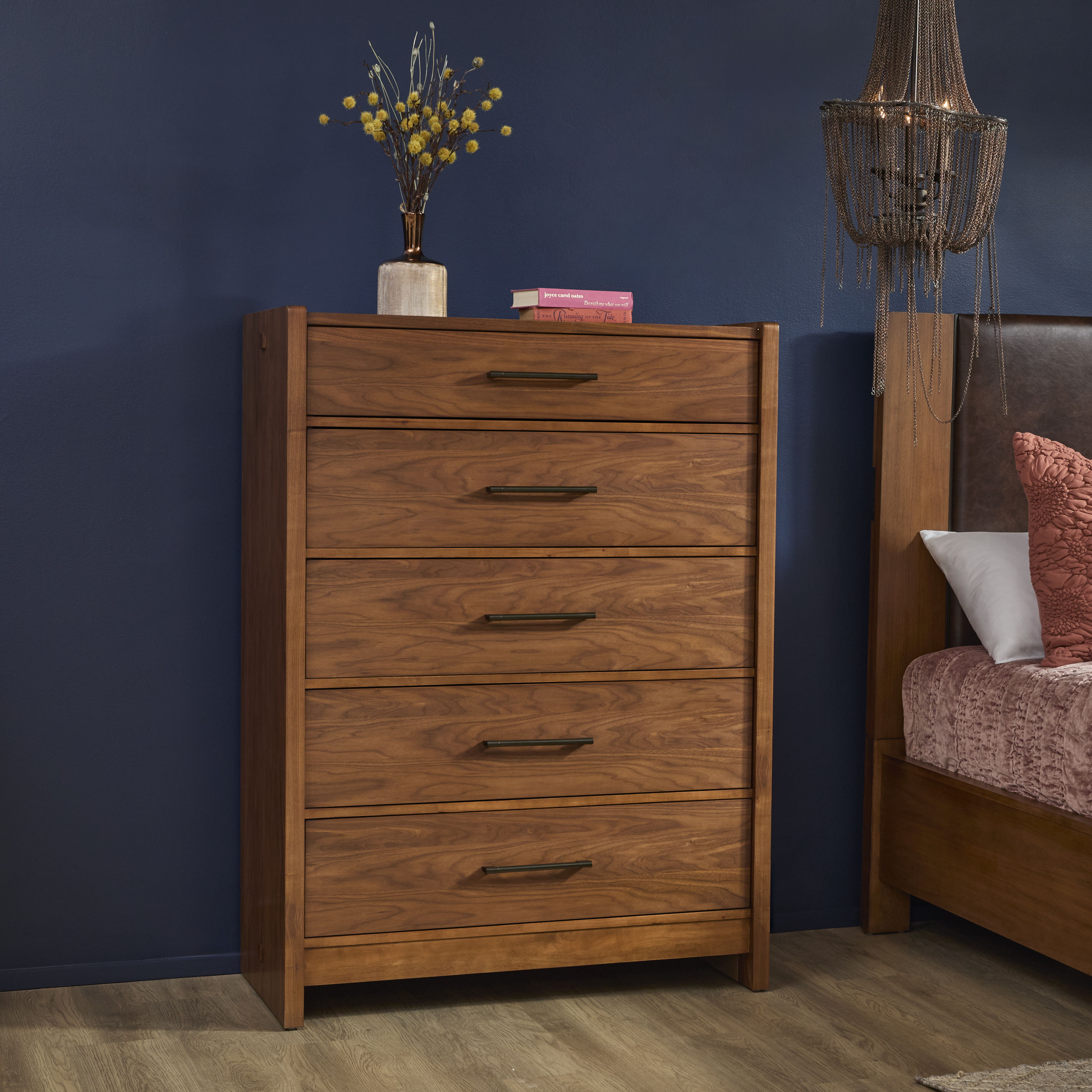 Lincoln - Drawer Chest - Warm Walnut, light brown, view 6