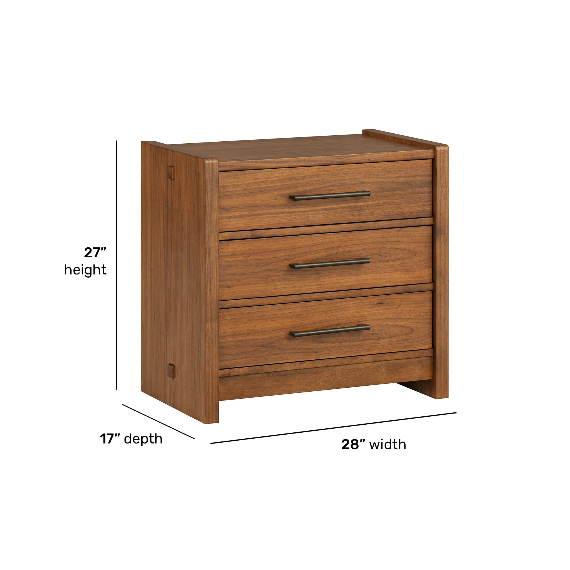 Lincoln - Nightstand - Warm Walnut, light brown, view 8